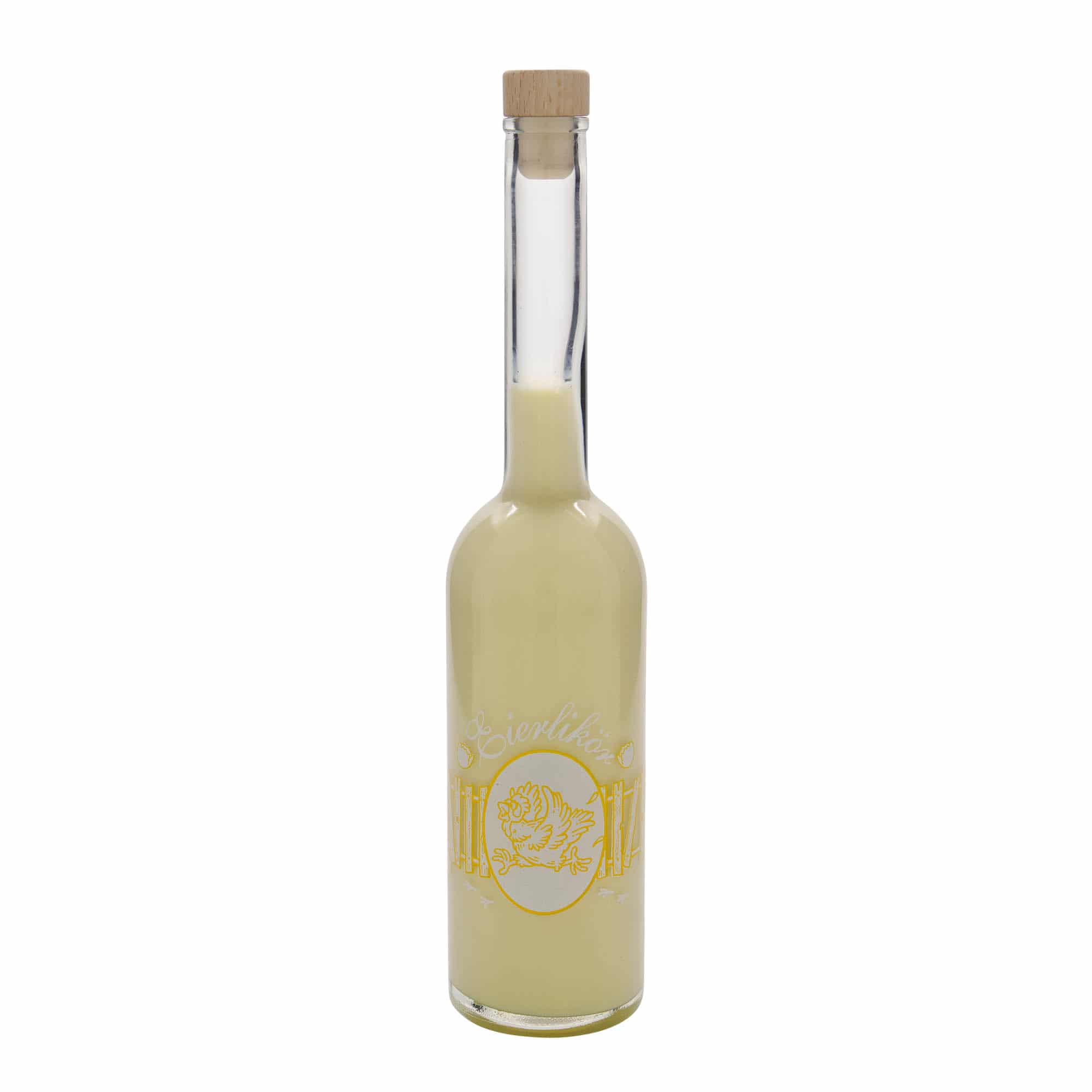 500 ml lasipullo ”Opera”, kuvio: munalikööri, suuaukko: korkki