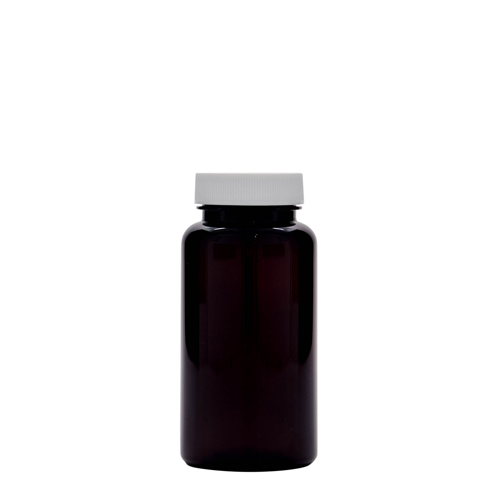 150 ml PET-purkki, muovi, ruskea, suuaukko: 38/400