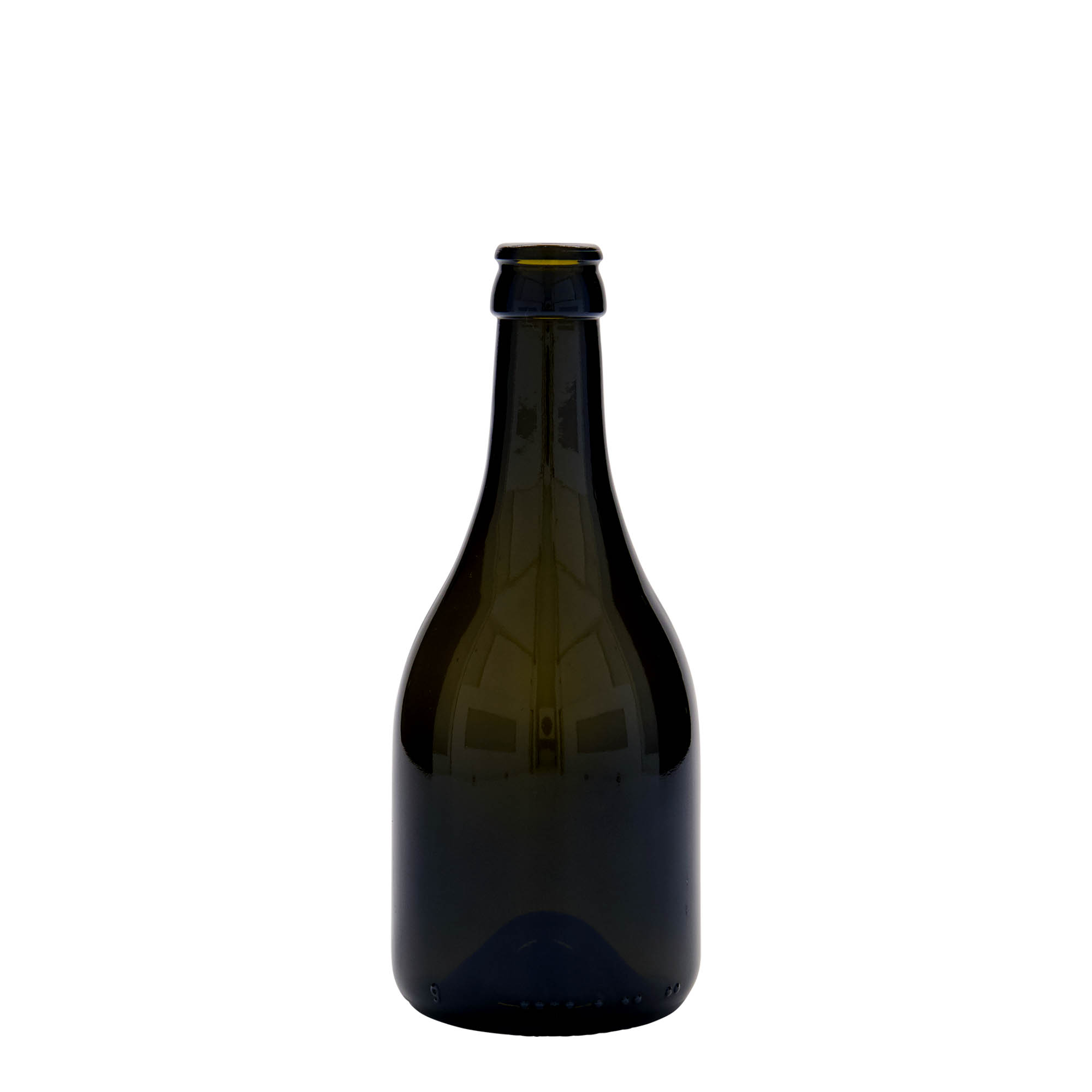 330 ml olutpullo 'Horta', lasia, antiikkivihreä, suuaukko: kruunukorkki