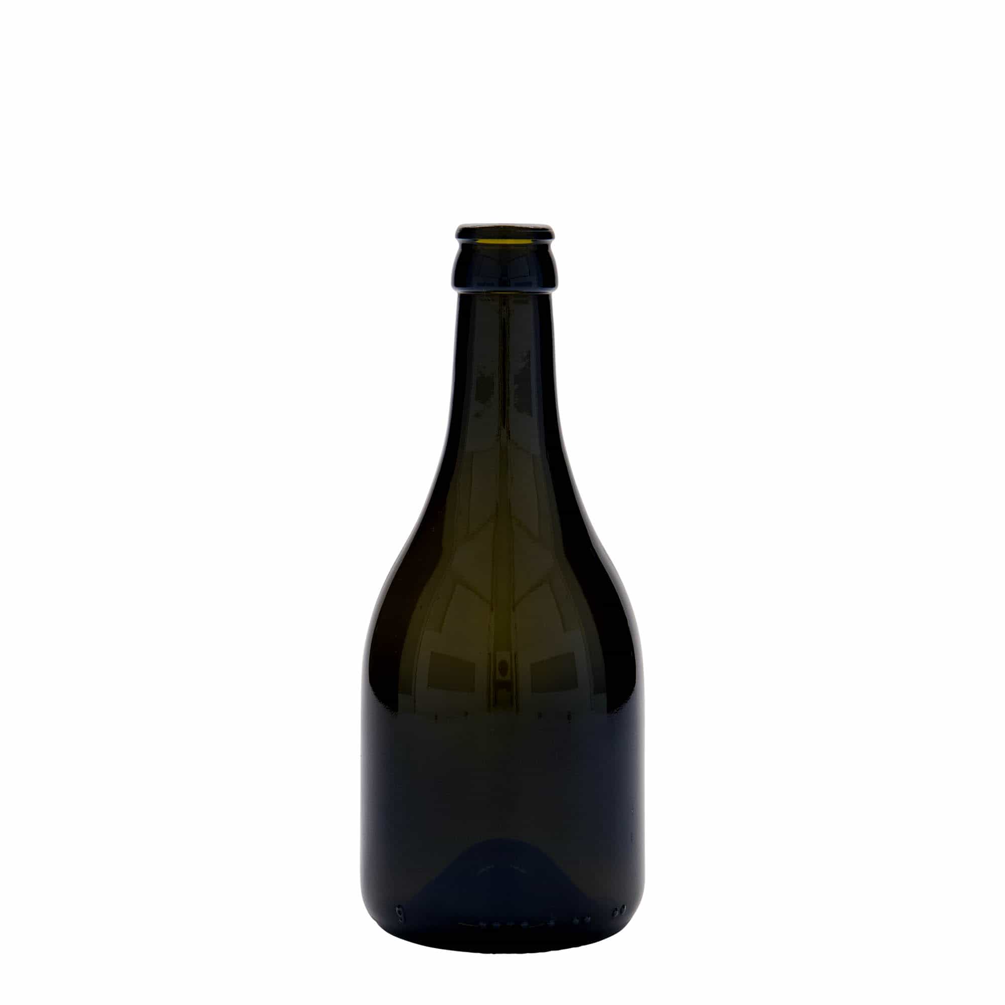 330 ml olutpullo ”Horta”, lasia, antiikkivihreä, suuaukko: kruunukorkki