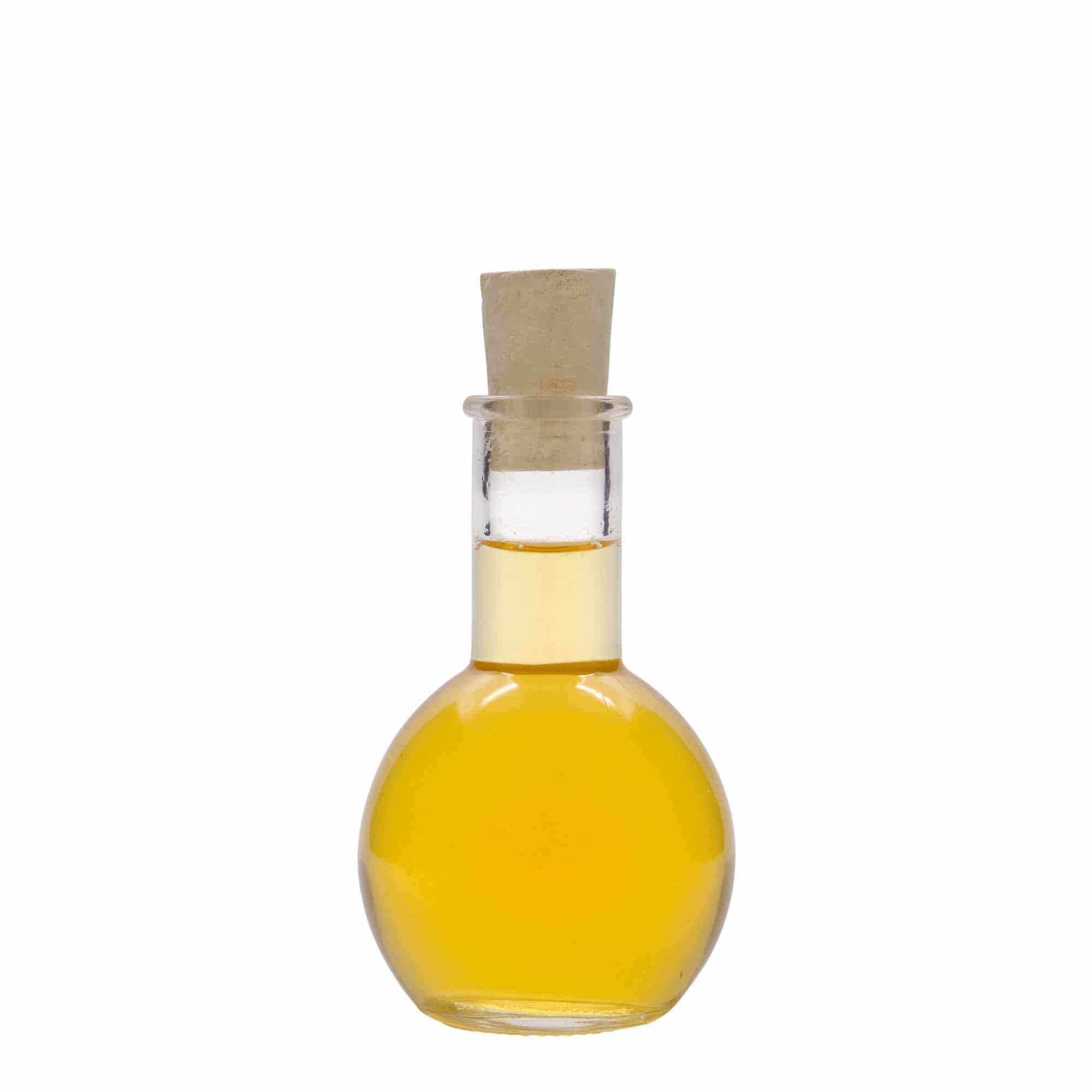 100 ml lasipullo 'Tulipano', suuaukko: korkki