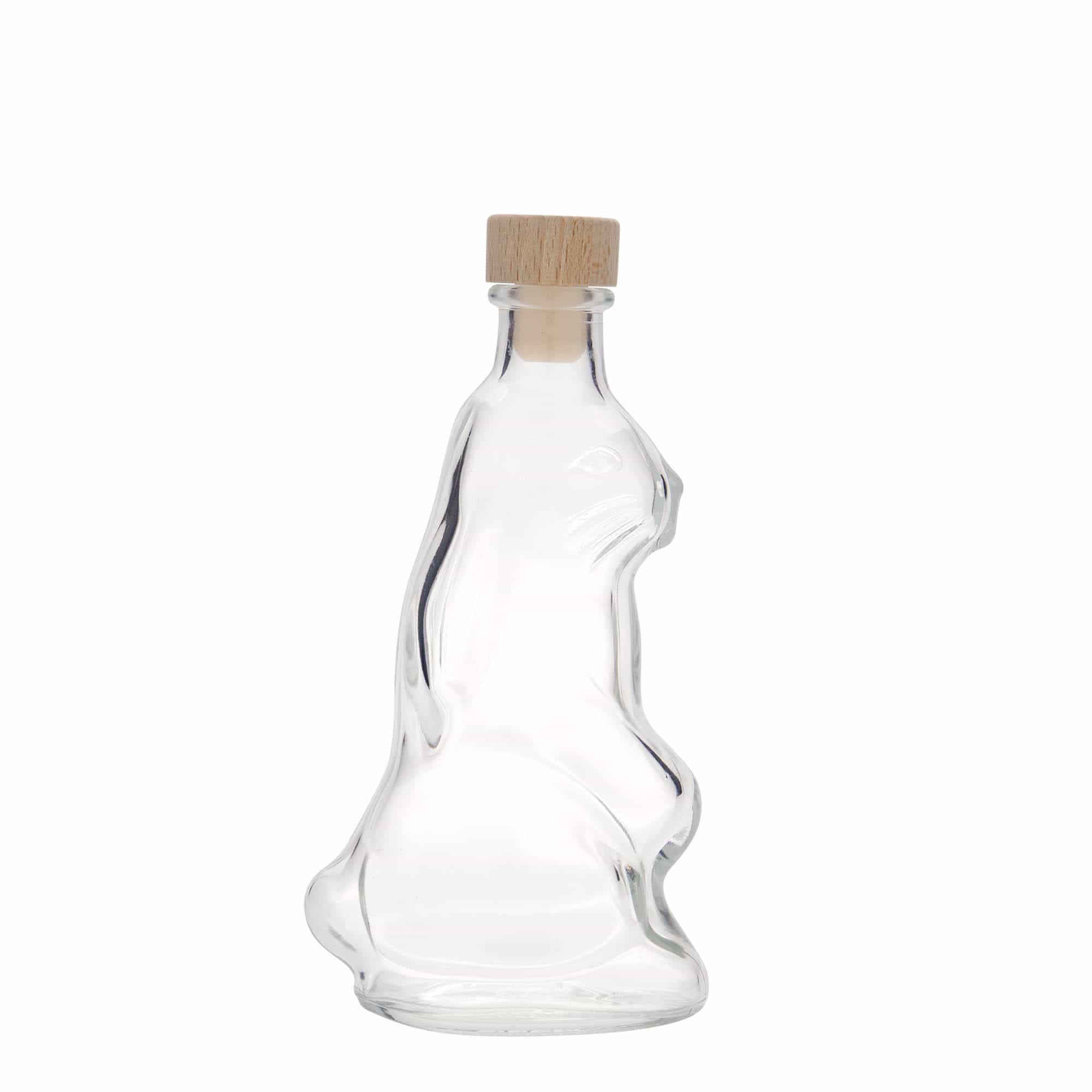 200 ml lasipullo 'Jänis', suuaukko: korkki