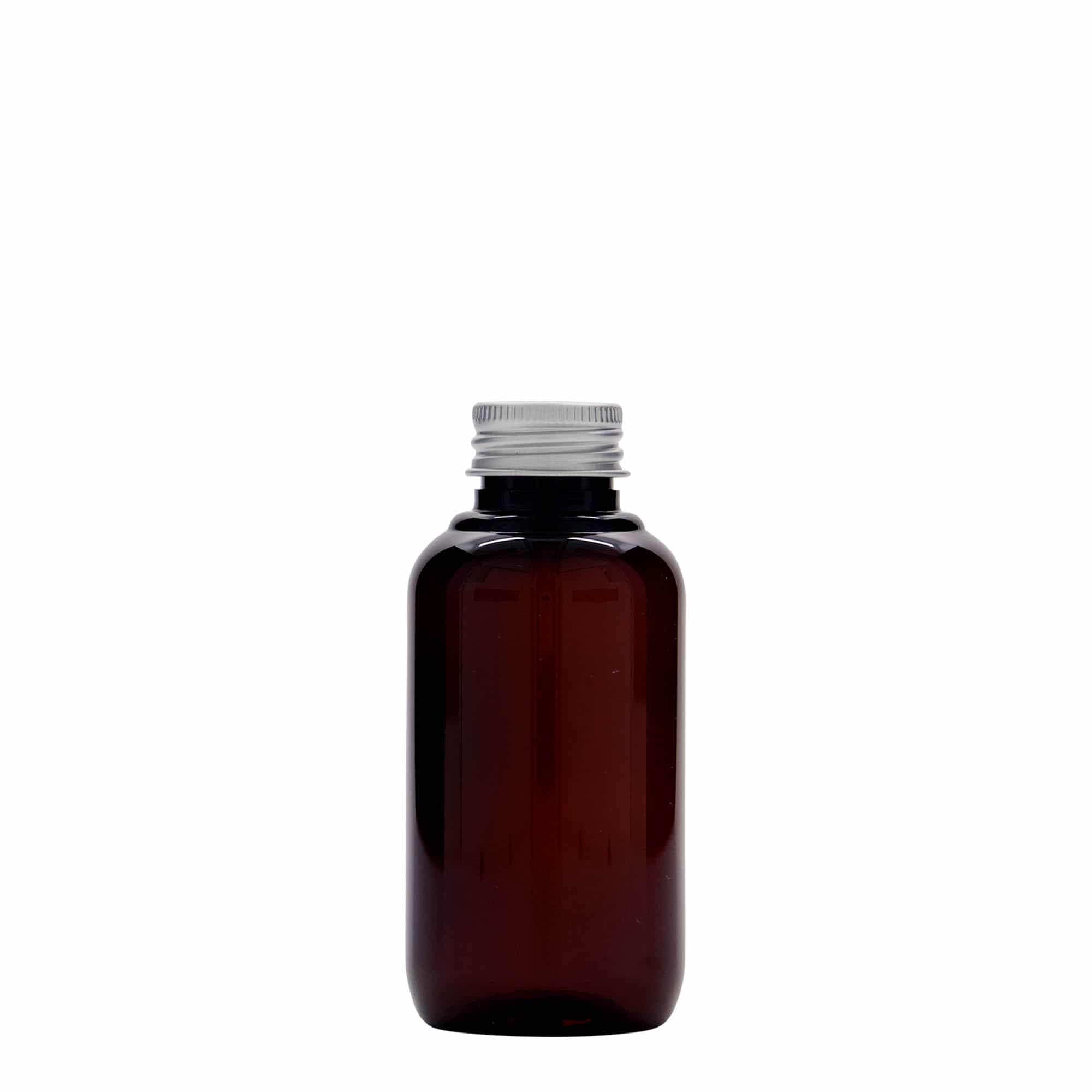 100 ml kierrätetty muovipullo 'Victor's Best', PCR, ruskea, suu: GPI 24/410