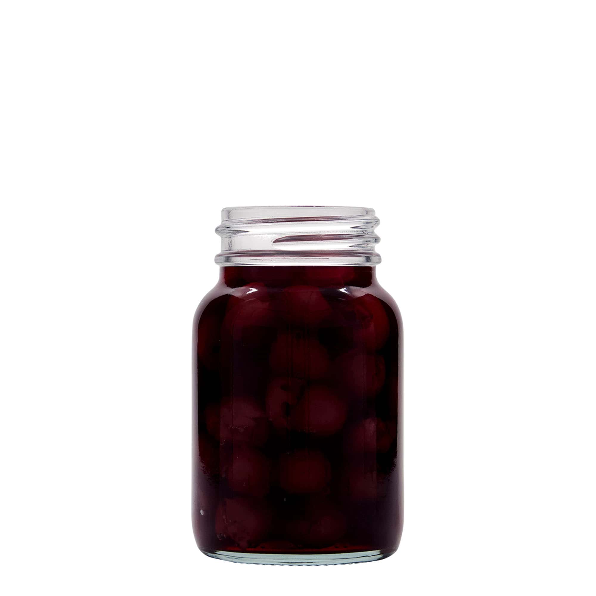 250 ml leveäkaul. lasipurkki, suu: DIN 55