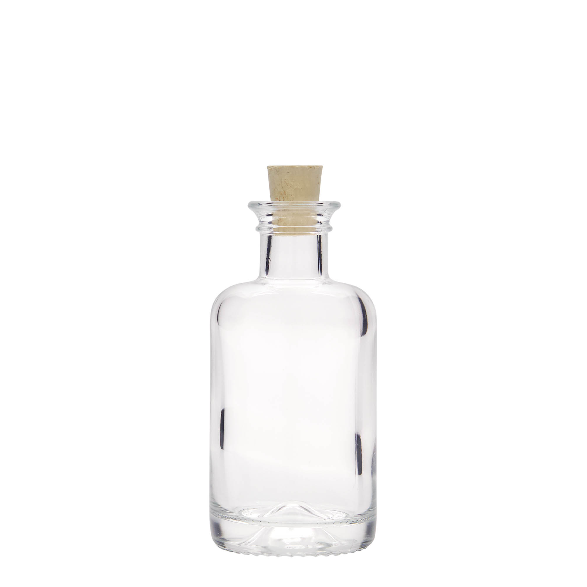 100 ml lasipullo apteekkarille, suuaukko: korkki