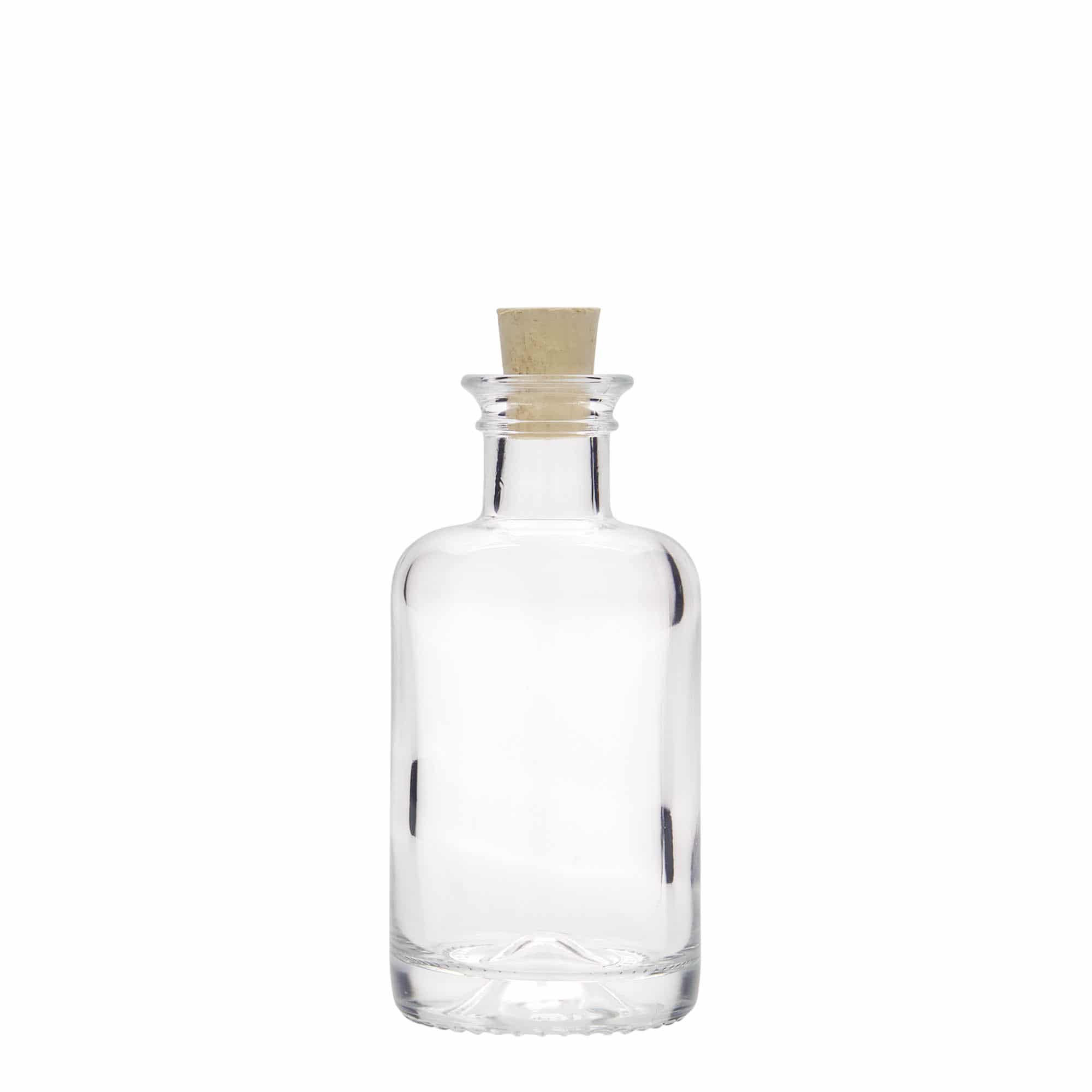 100 ml lasipullo apteekkarille, suuaukko: korkki