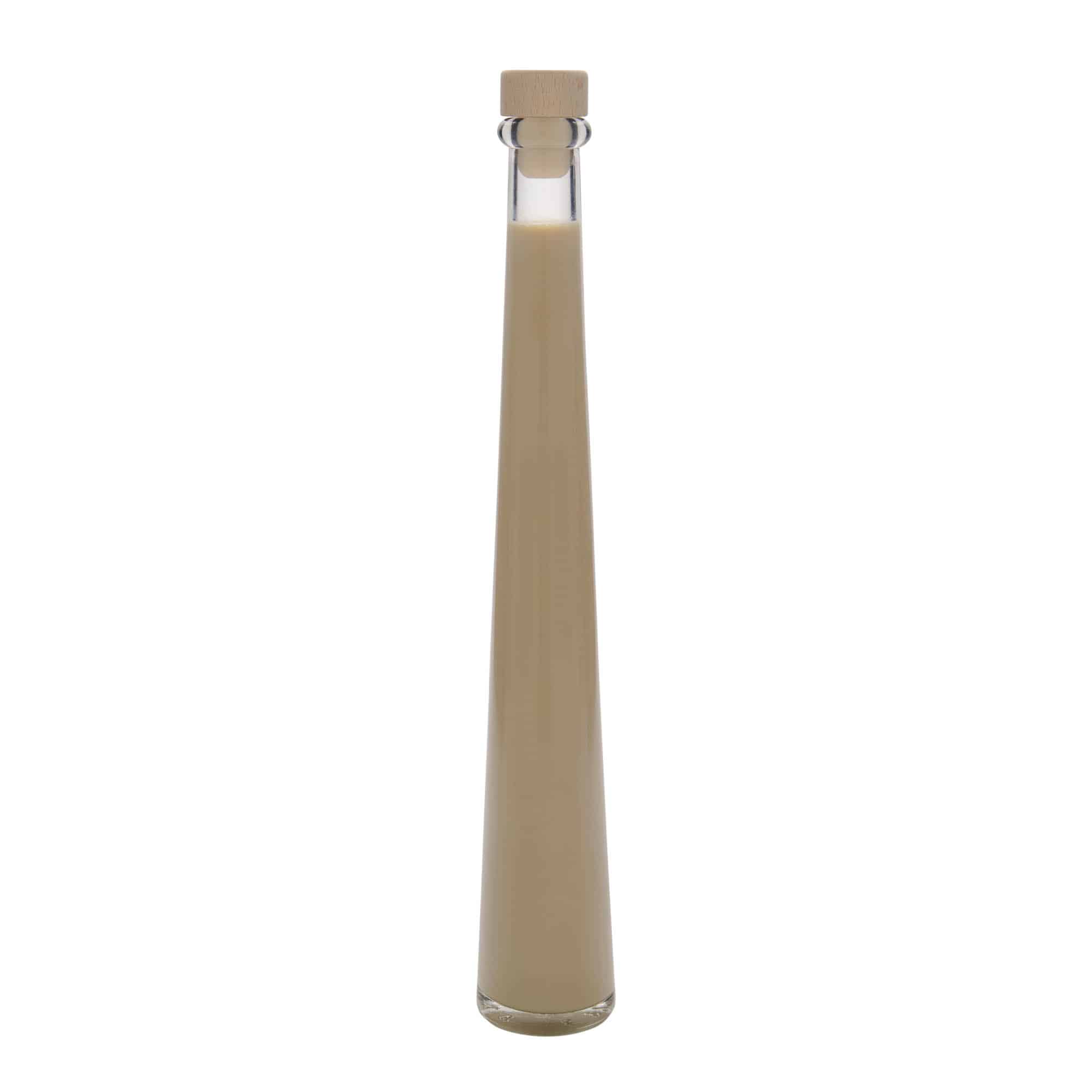 200 ml lasipullo ”Dama Rondo”, suuaukko: korkki