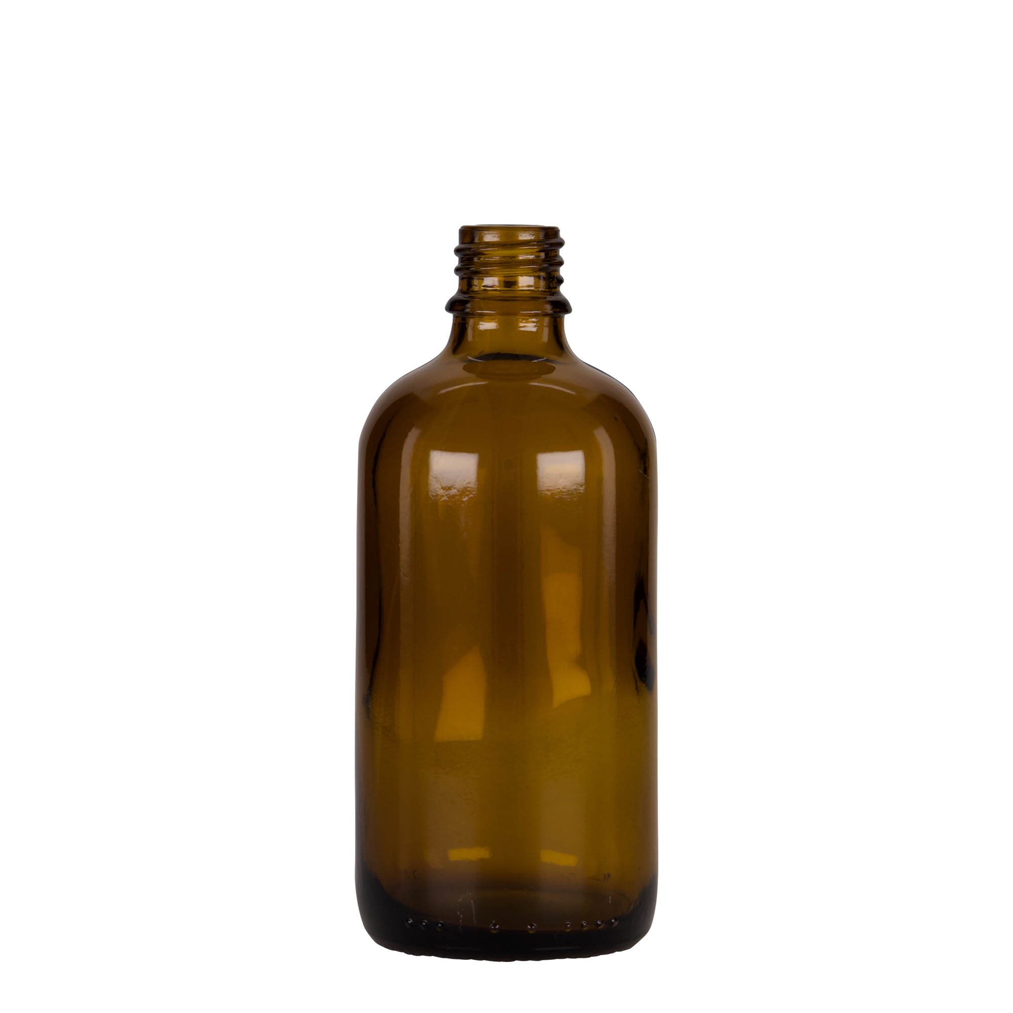 100 ml lääketieteellinen pipettipullo, lasia, ruskea-musta, suuaukko: DIN 18
