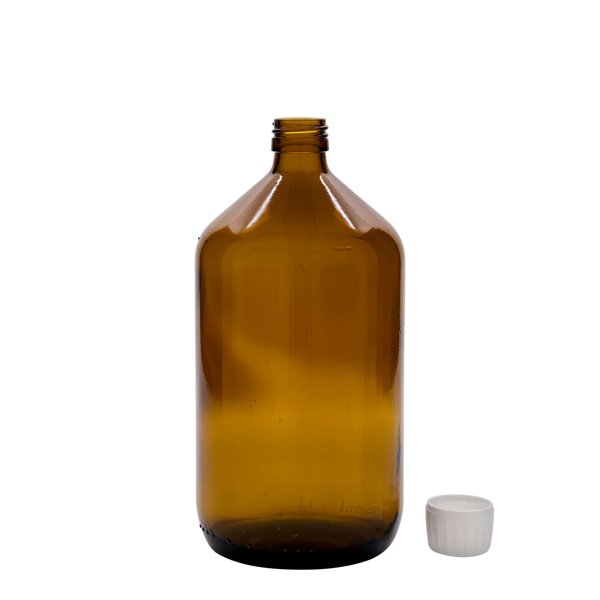 1 000 ml lääkepullo, ruskea, lasia, suuaukko: PP 28