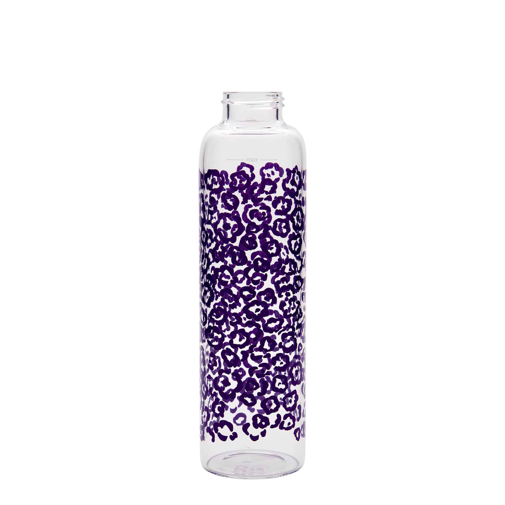 500 ml juomapullo 'Perseus - Violetti kukka', suuaukko: ruuvikorkki