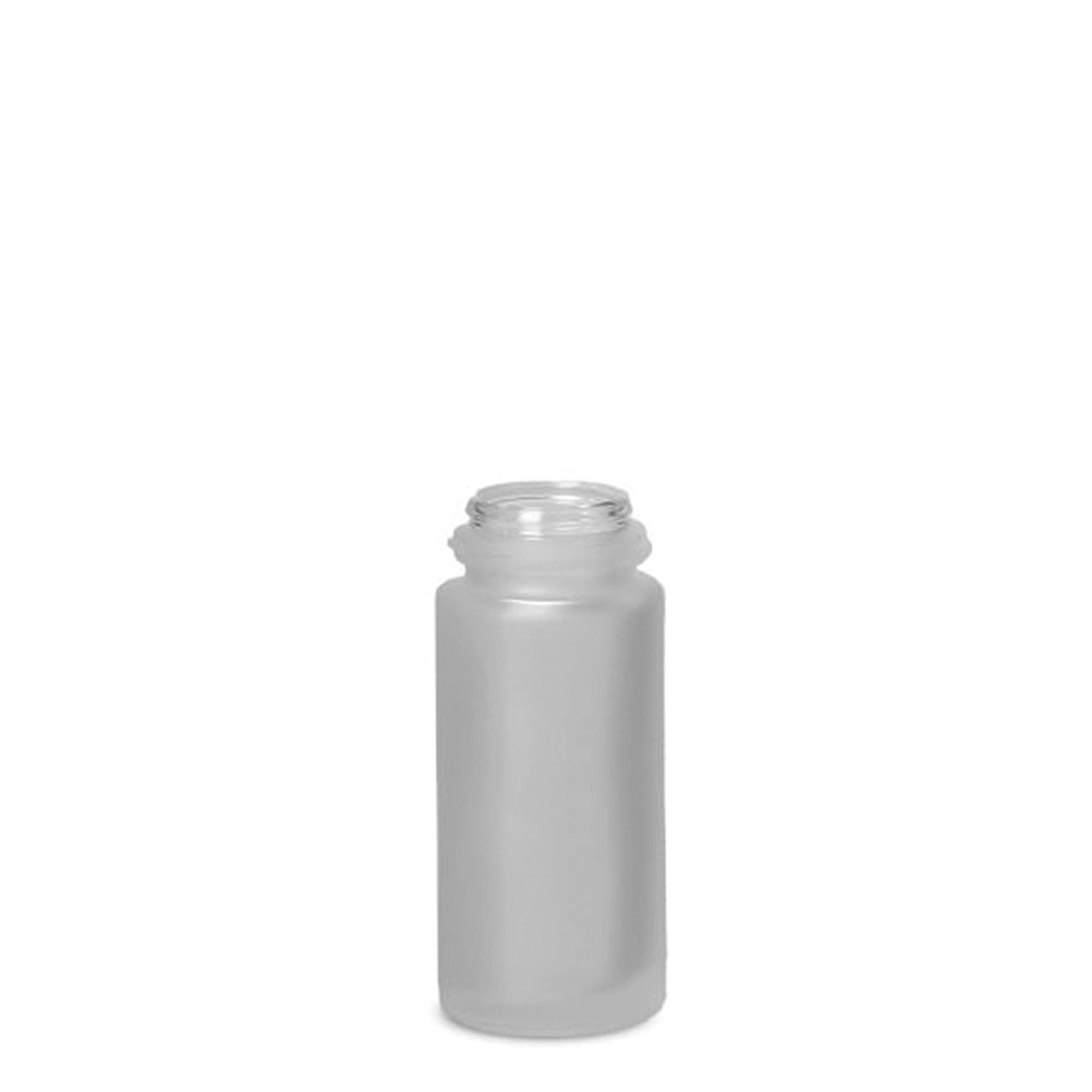 50 ml roll-on-pullo, lasia, huurrettu, suuaukko: ruuvikorkki