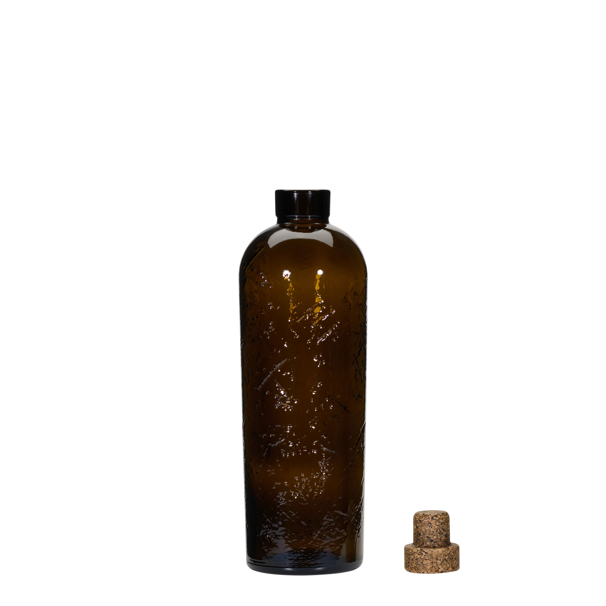 700 ml Wildly Crafted lasipullo 'Natural', ruskea, suuaukko: korkki 700 ml Wildly Crafted lasipullo 'Natural', ruskea, suuaukko: korkki