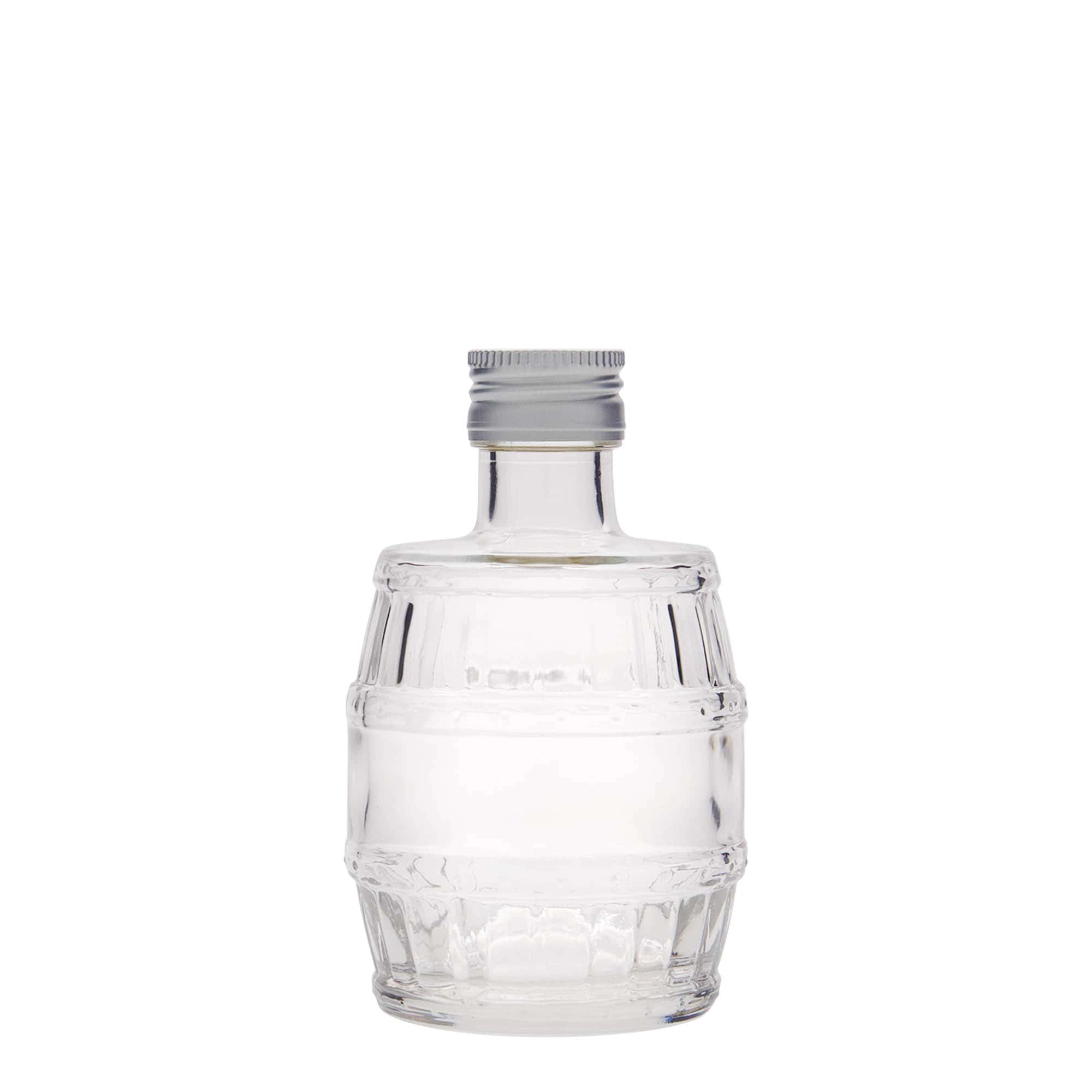200 ml lasipullo 'tynnyri', suuaukko: PP 28