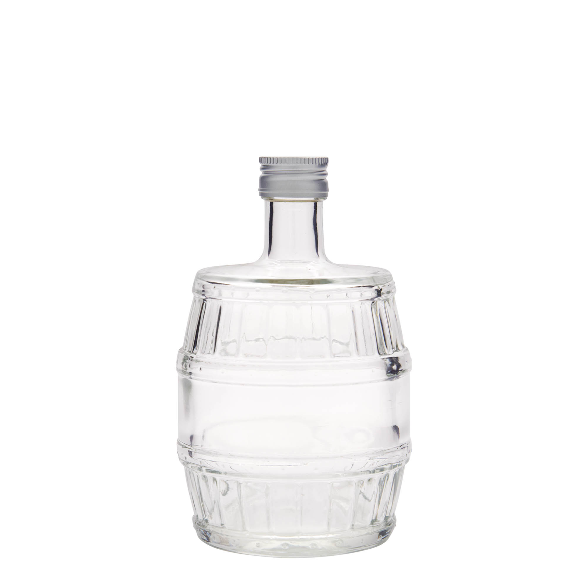 500 ml lasipullo 'tynnyri', suuaukko: PP 28 500 ml lasipullo 'tynnyri', suuaukko: PP 28