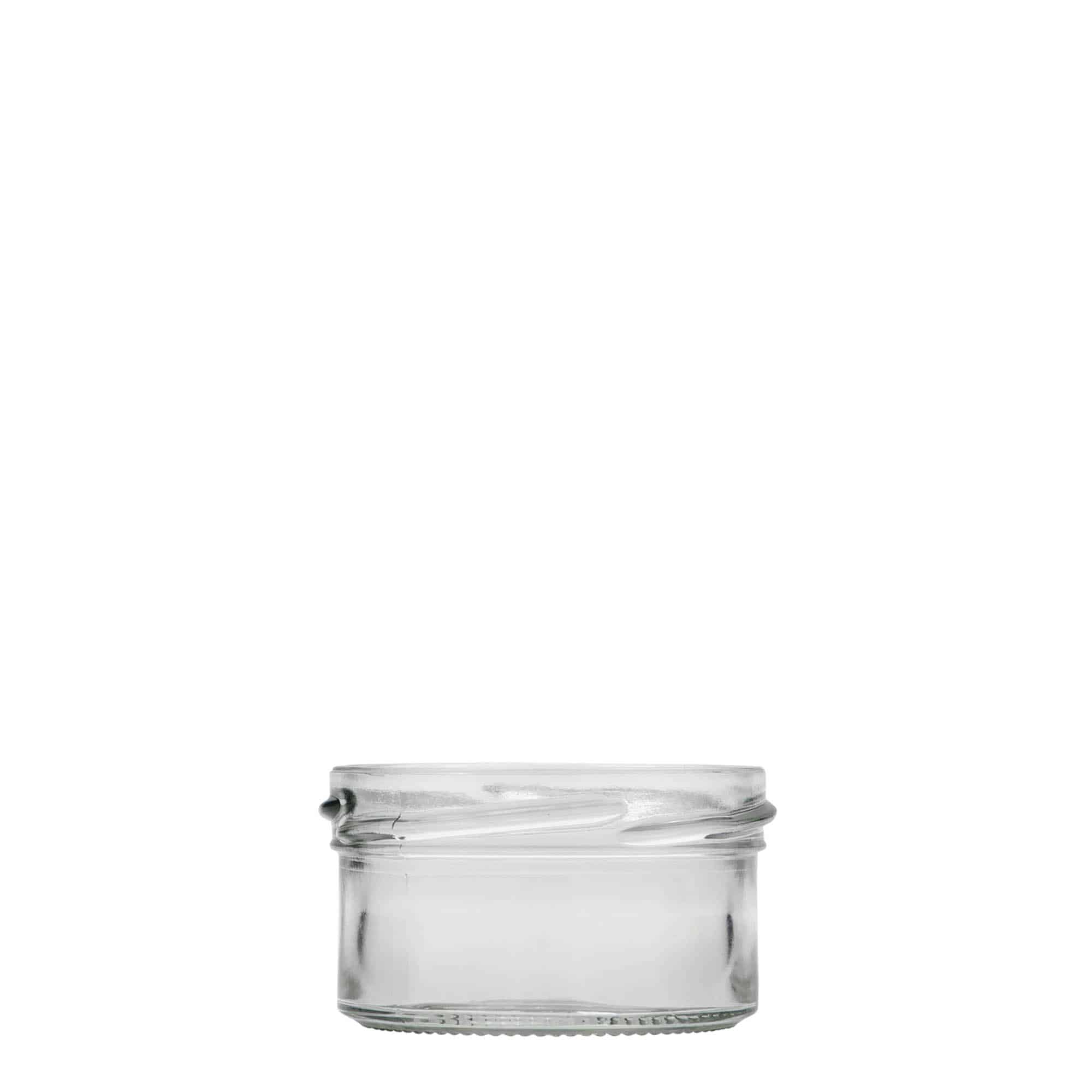 70 ml litteä sylinterimäinen lasipurkki, suu: Twist-Off (TO 66)