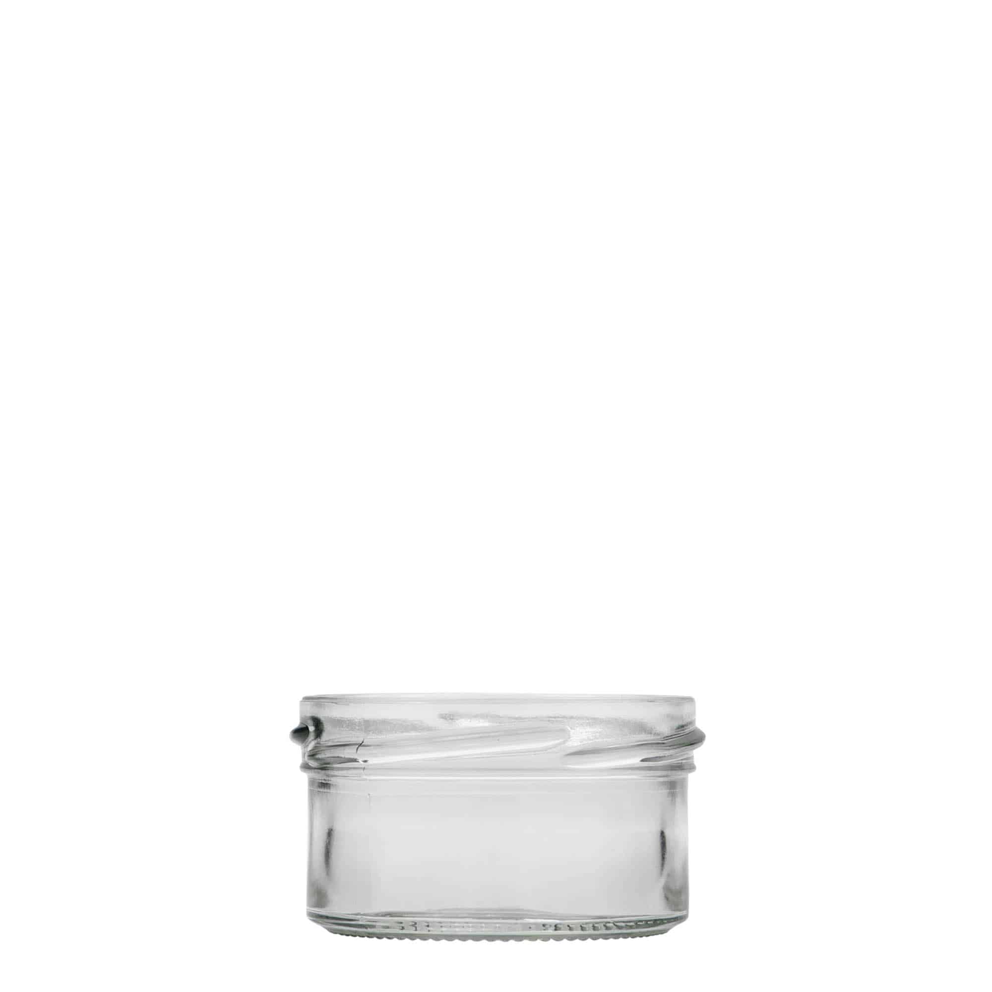 70 ml litteä kaatolasipurkki, suuaukko: Twist-Off (TO 66)