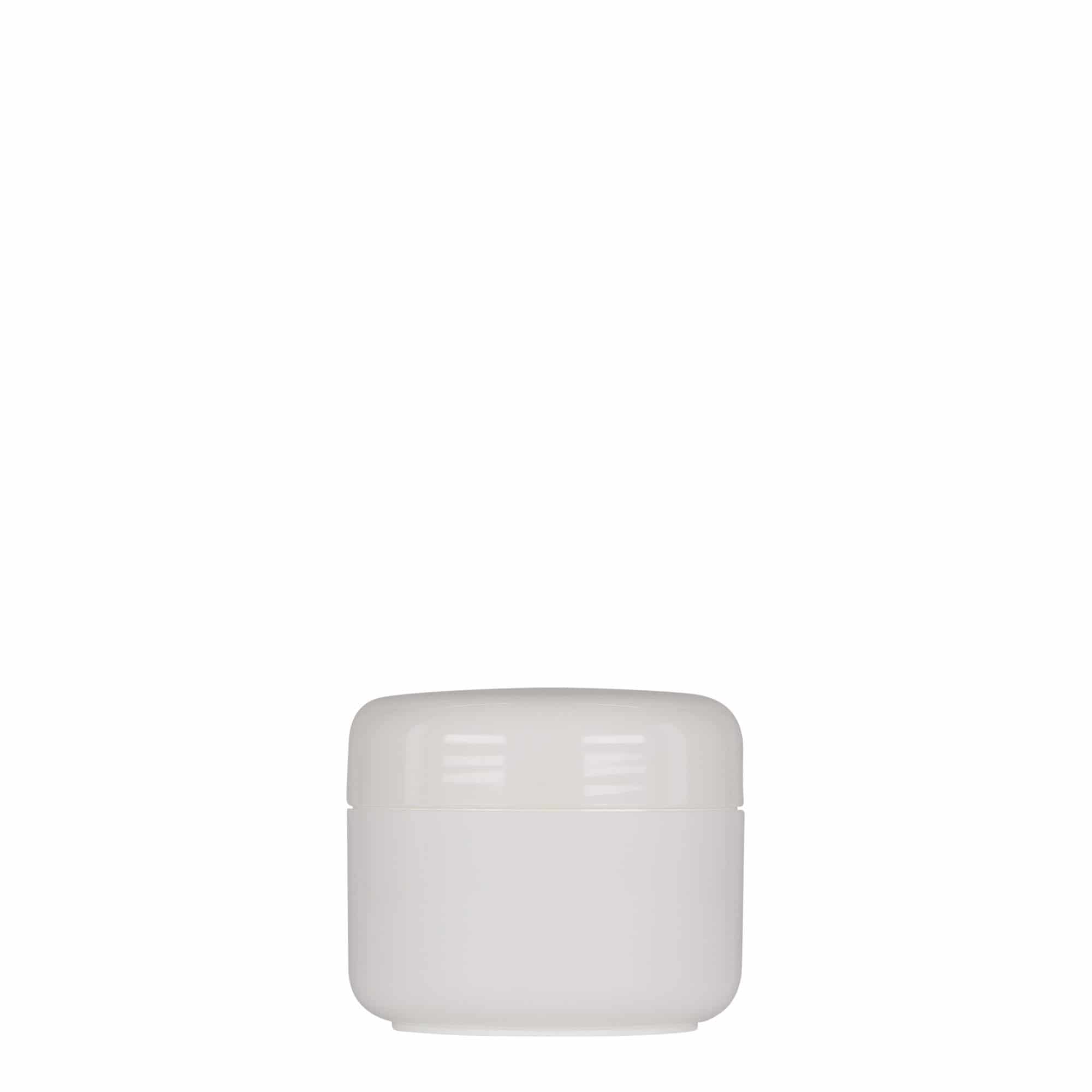 50 ml muovirasia 'Bianca', PP, valk., suu: Kierrekorkki