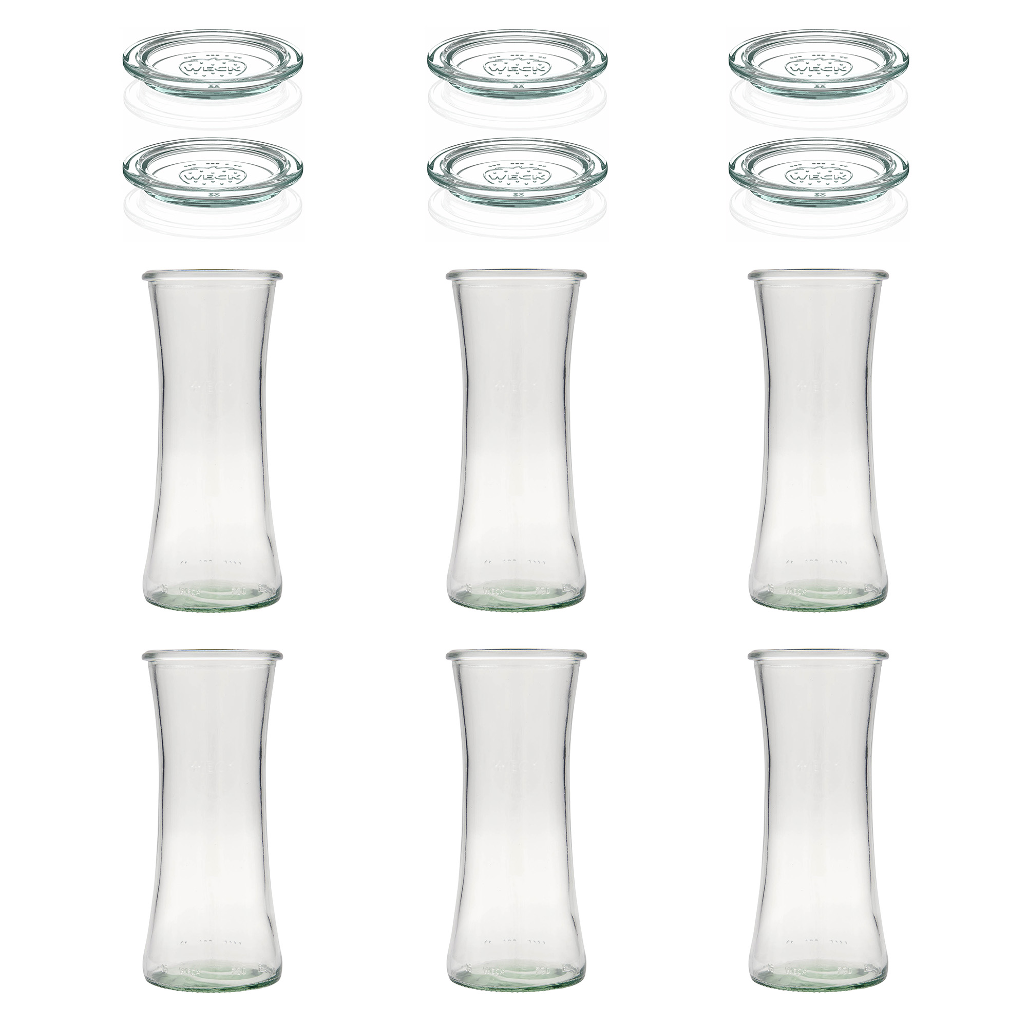 6x 730 ml WECK-herkkulasi lasikannella RR 80