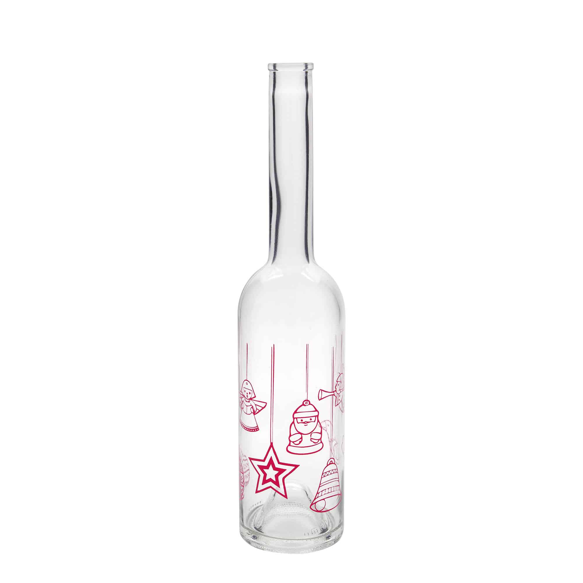 500 ml lasipullo 'Opera', kuvio: tähdet, suuaukko: korkki