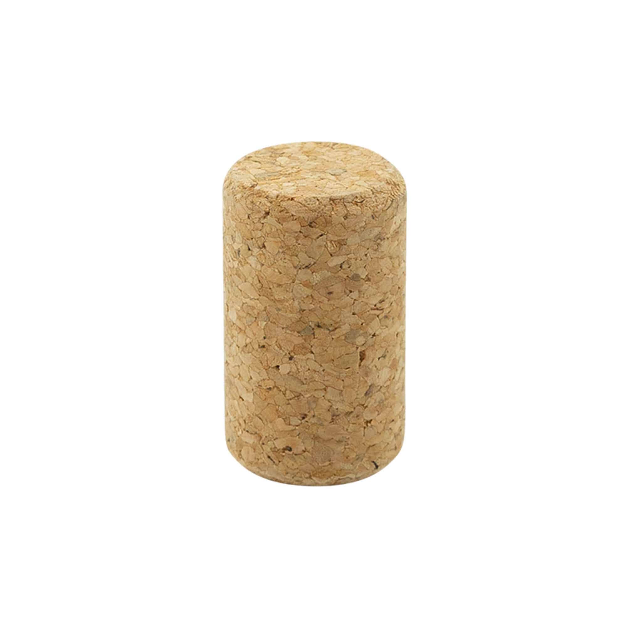 Viinipullon korkki 22,5 mm, puristuskorkki, beige, suulle: korkki