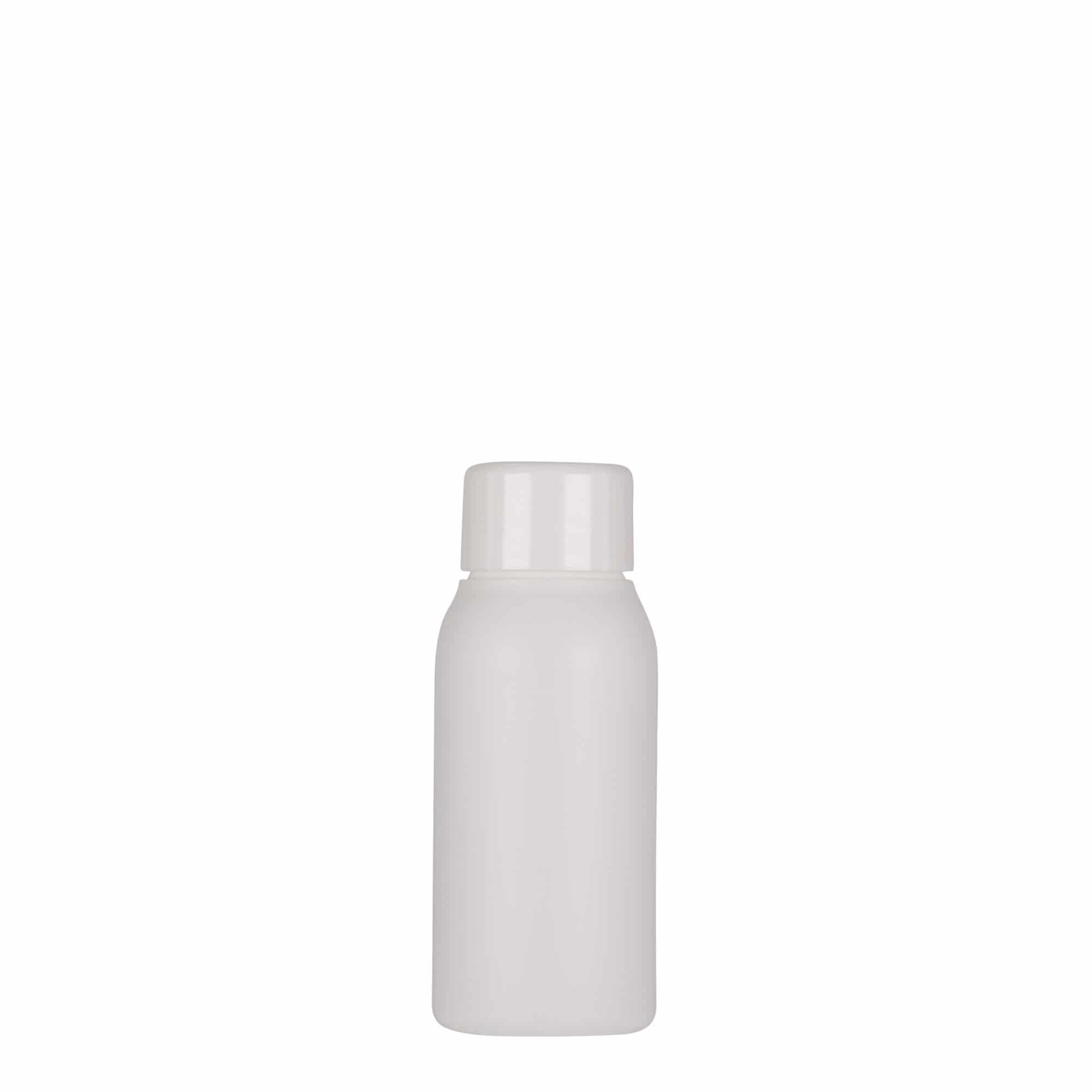 50 ml muovipullo ”Tuffy”, HDPE, valkoinen, suuaukko: 24/410