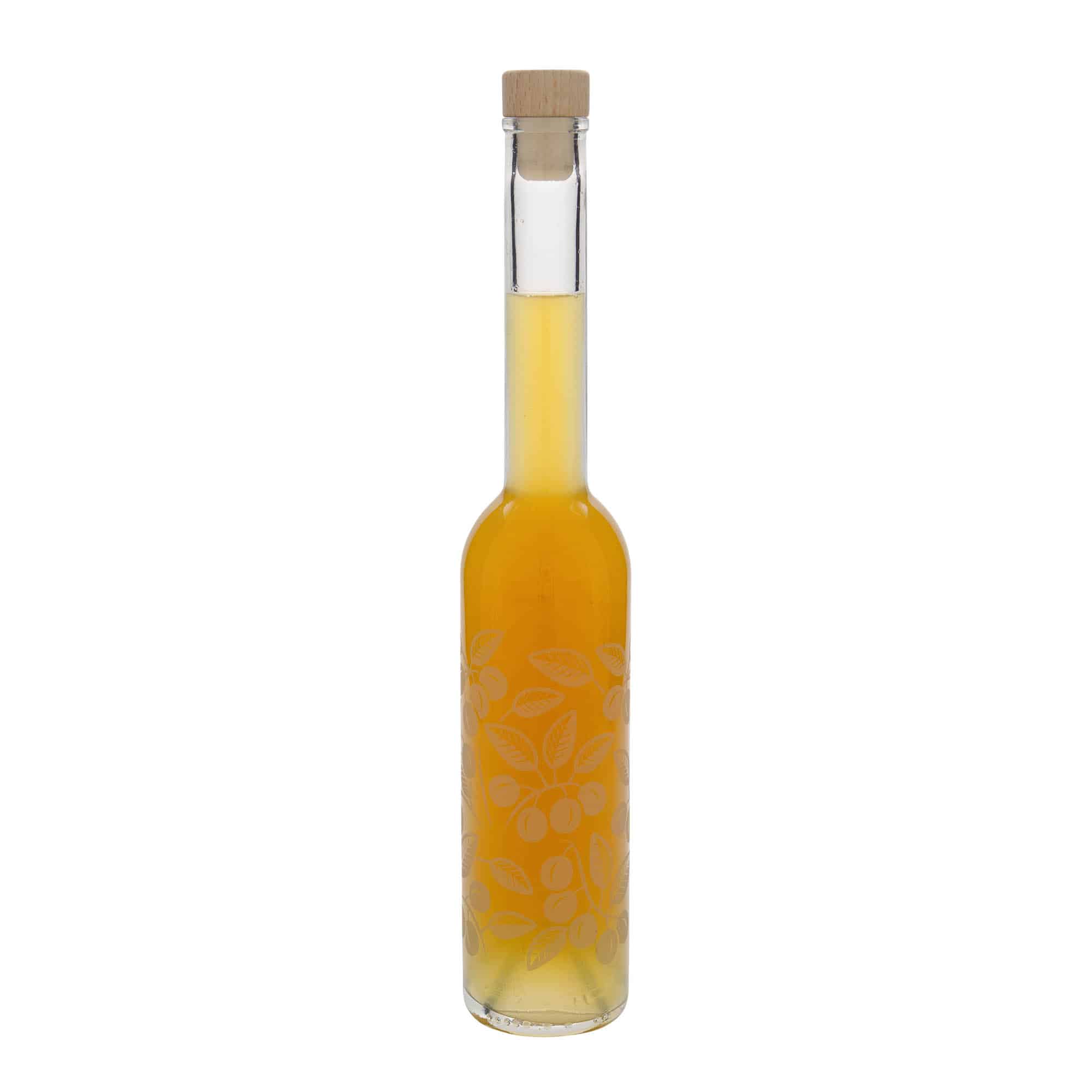 350 ml lasipullo 'Ooppera', kuvio: mirabelli, suu: korkki