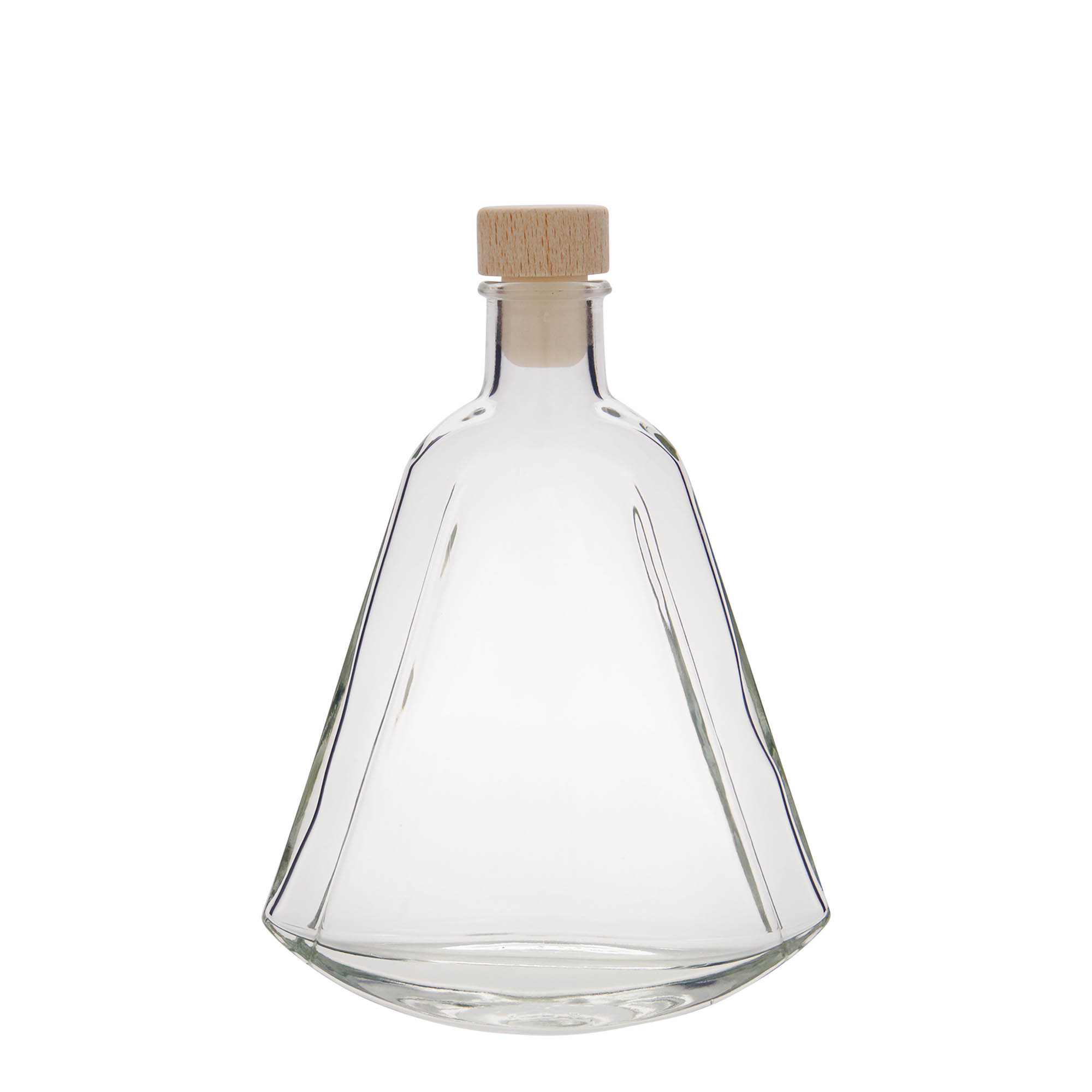 200 ml lasipullo 'Maurizio', ovaali, suuaukko: korkki