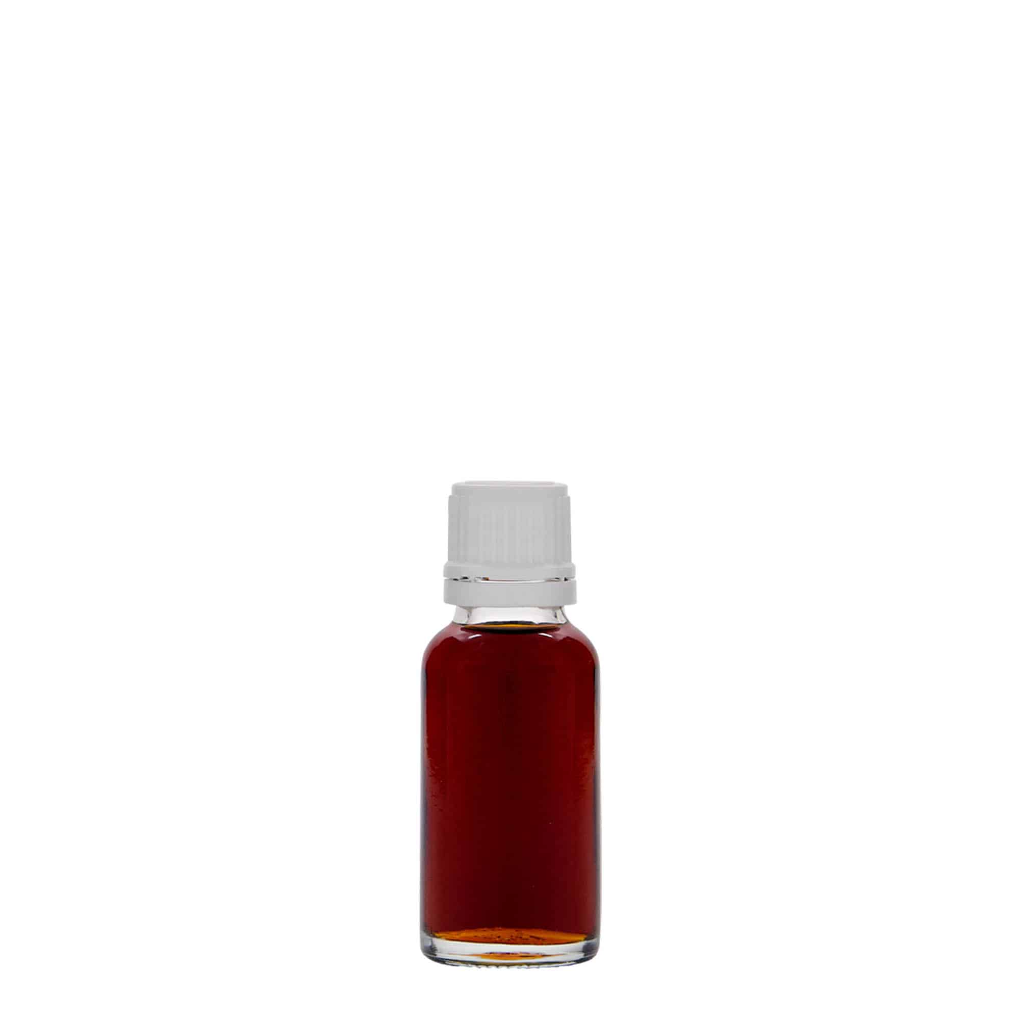 20 ml lääkepullo, lasi, suu: DIN 18