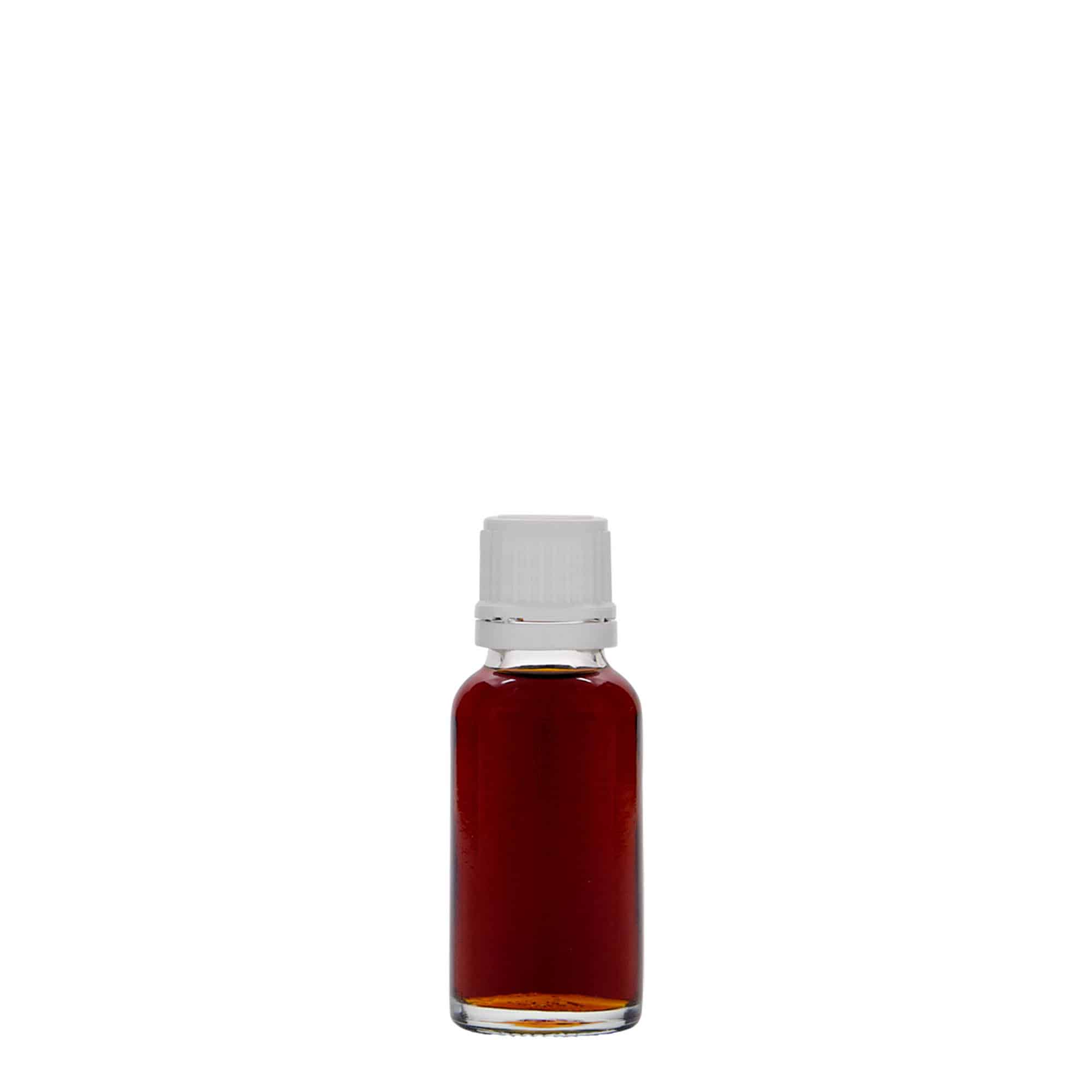 20 ml lääkepullo, lasia, suuaukko: DIN 18