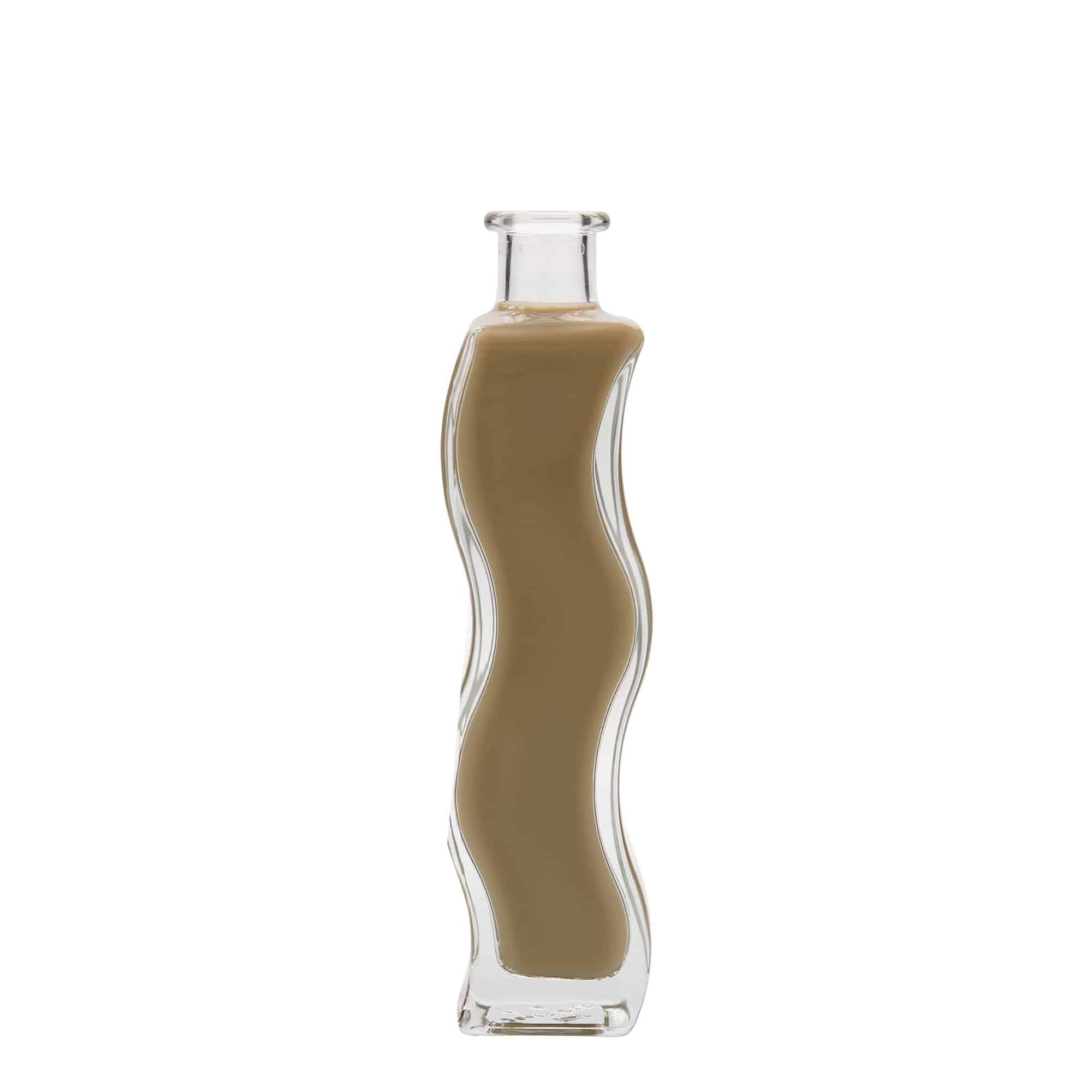 200 ml lasipullo 'Aalto', neliömäinen, suuaukko: korkki