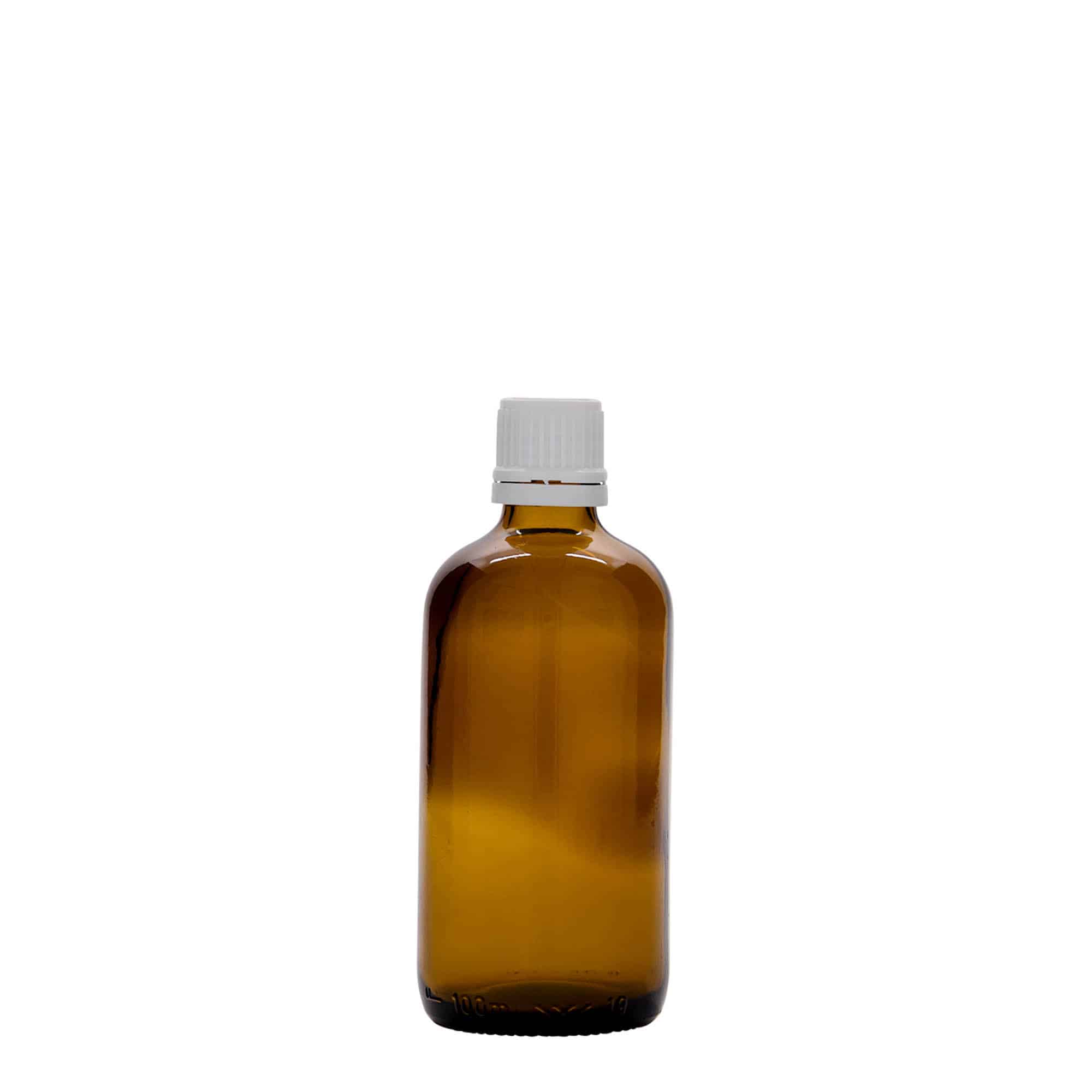100 ml lääkepullo, lasi, ruskea, suu: DIN 18