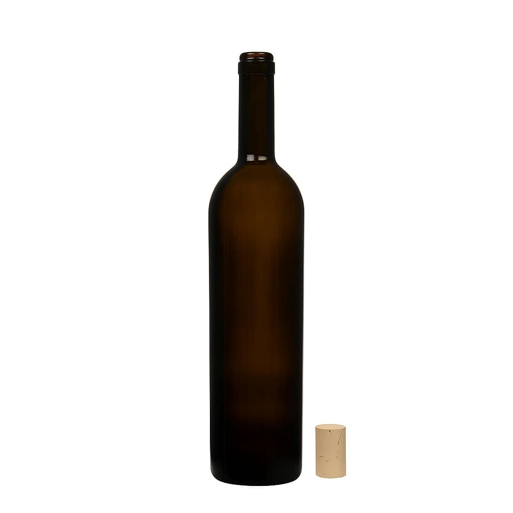 750 ml viinipullo 'Liberty', antiikkivihreä, suuaukko: korkki