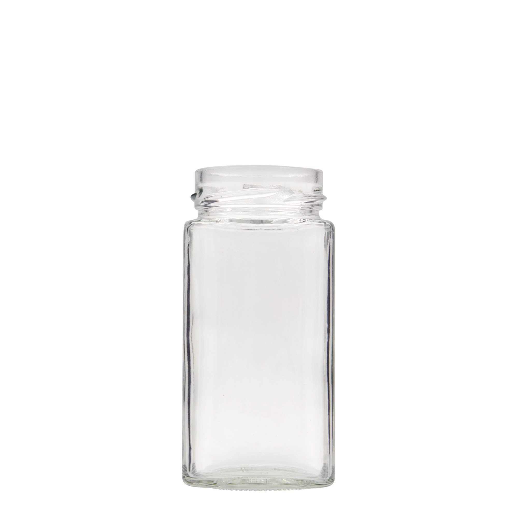314 ml nelikulmainen lasi 'Funny', suuaukko: Deep-Twist-Off (DTO 58)