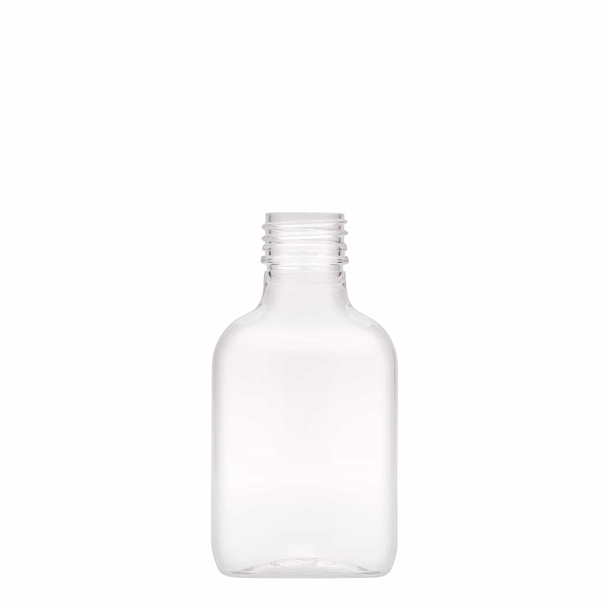 100 ml taskumatti, soikea, PET-muovi, suu: PP 28