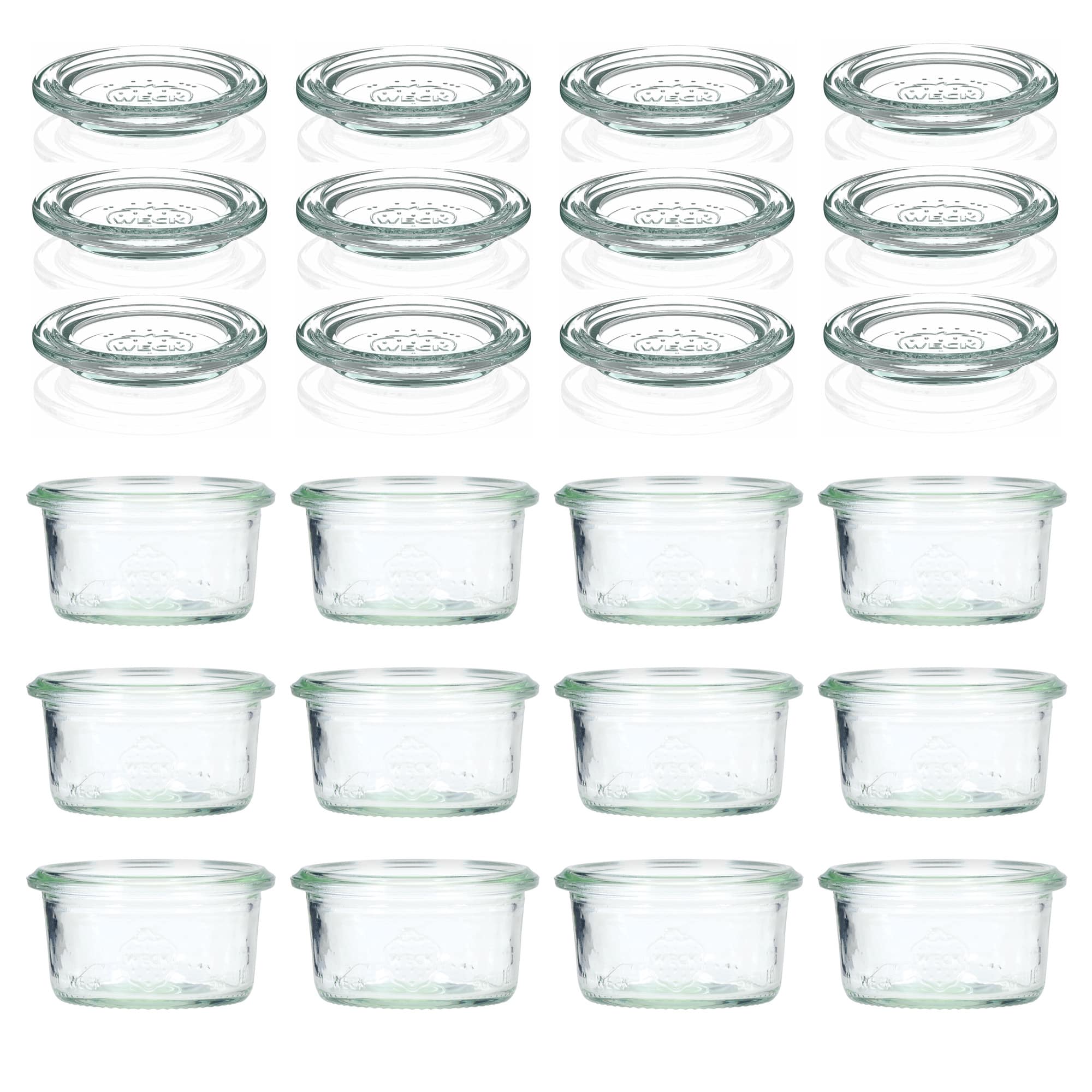 12x 50 ml WECK-kaatopurkki lasikannella RR 60