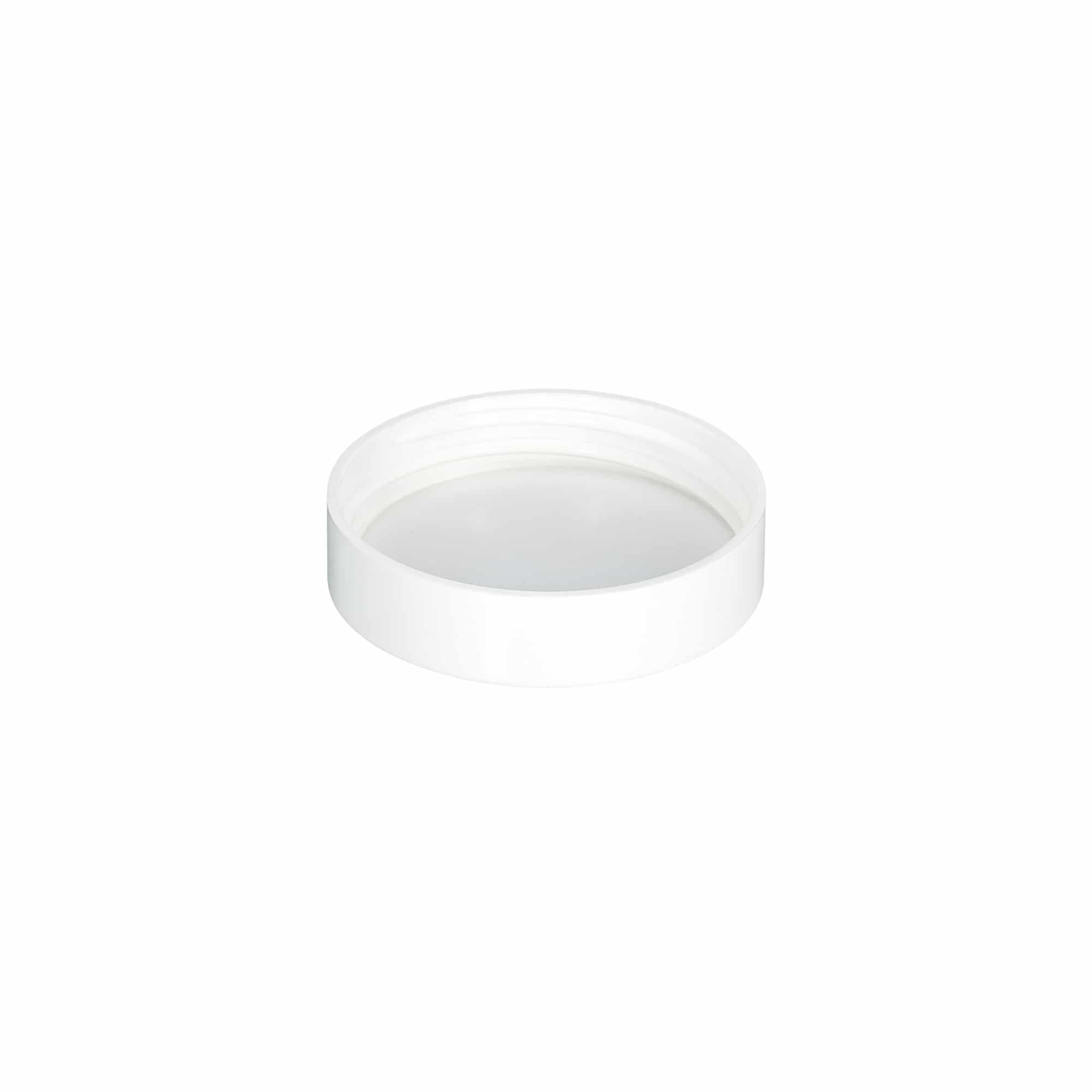 Ruuvikorkki 60 ml:lle 'Brown Line', HPM-muovia, valkoinen