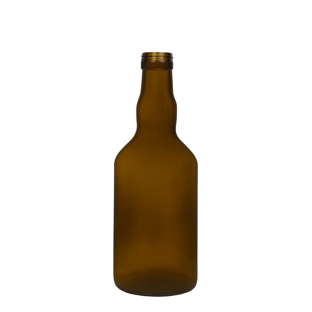 500 ml lasipullo 'Olona', antiikkivihreä, suuaukko: PP 31,5