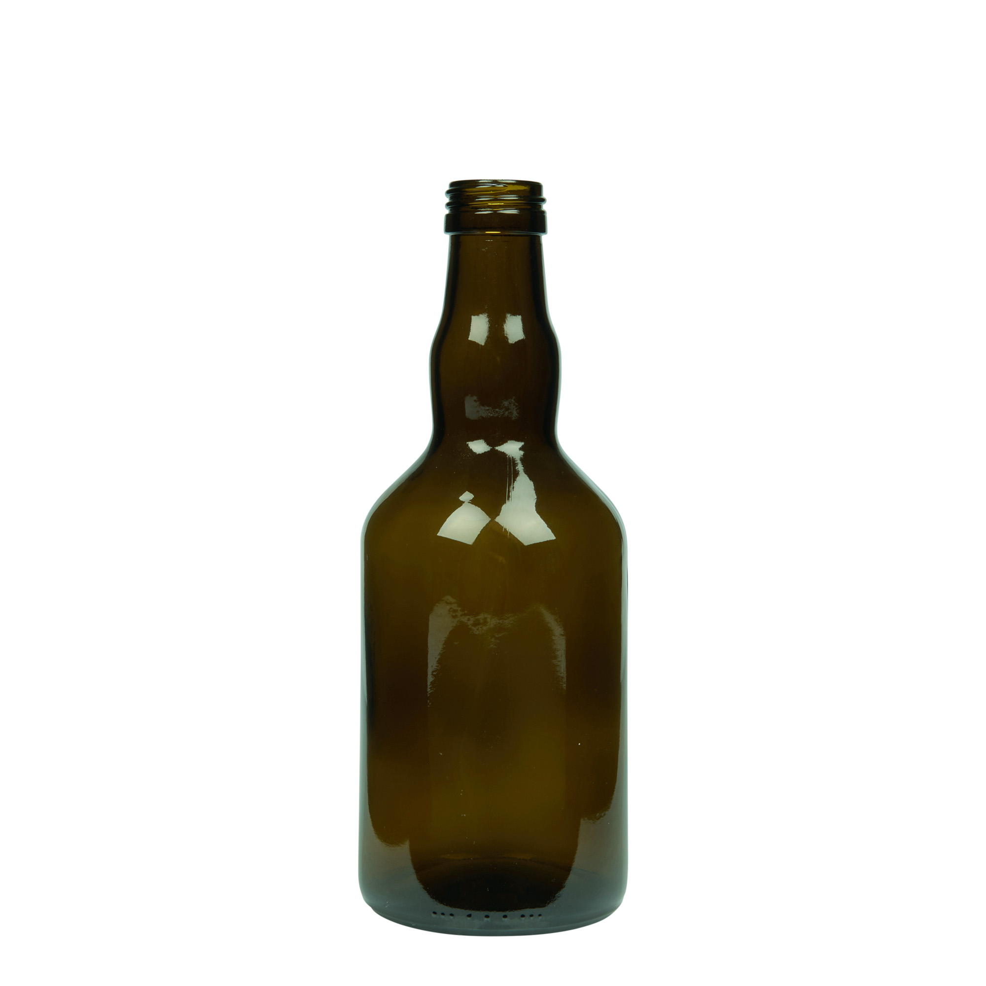 500 ml lasipullo ”Olona”, antiikkivihreä, suuaukko: PP 31,5