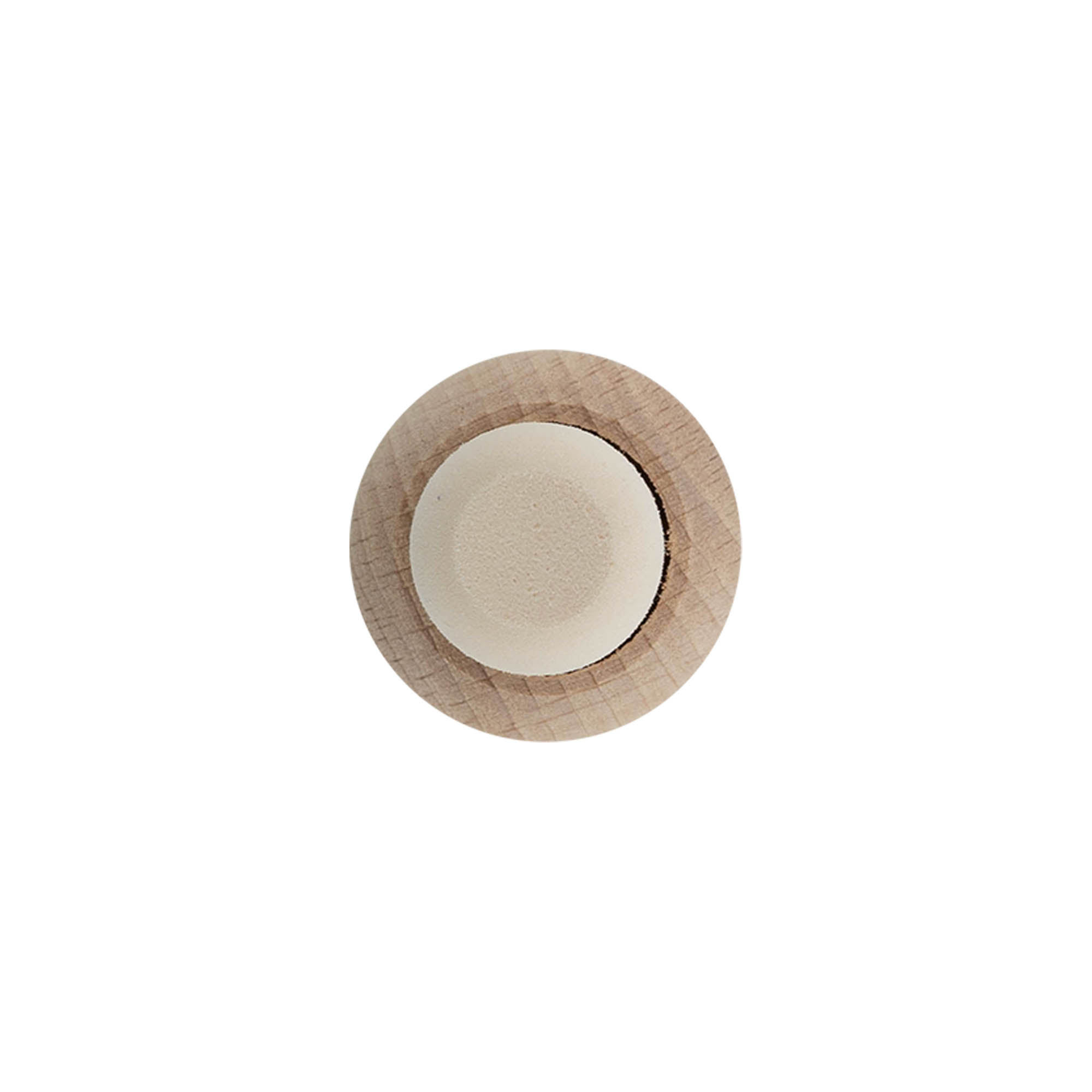 Kahvakorkki 19 mm ”Pallo”, puu/muovi, suulle: korkki