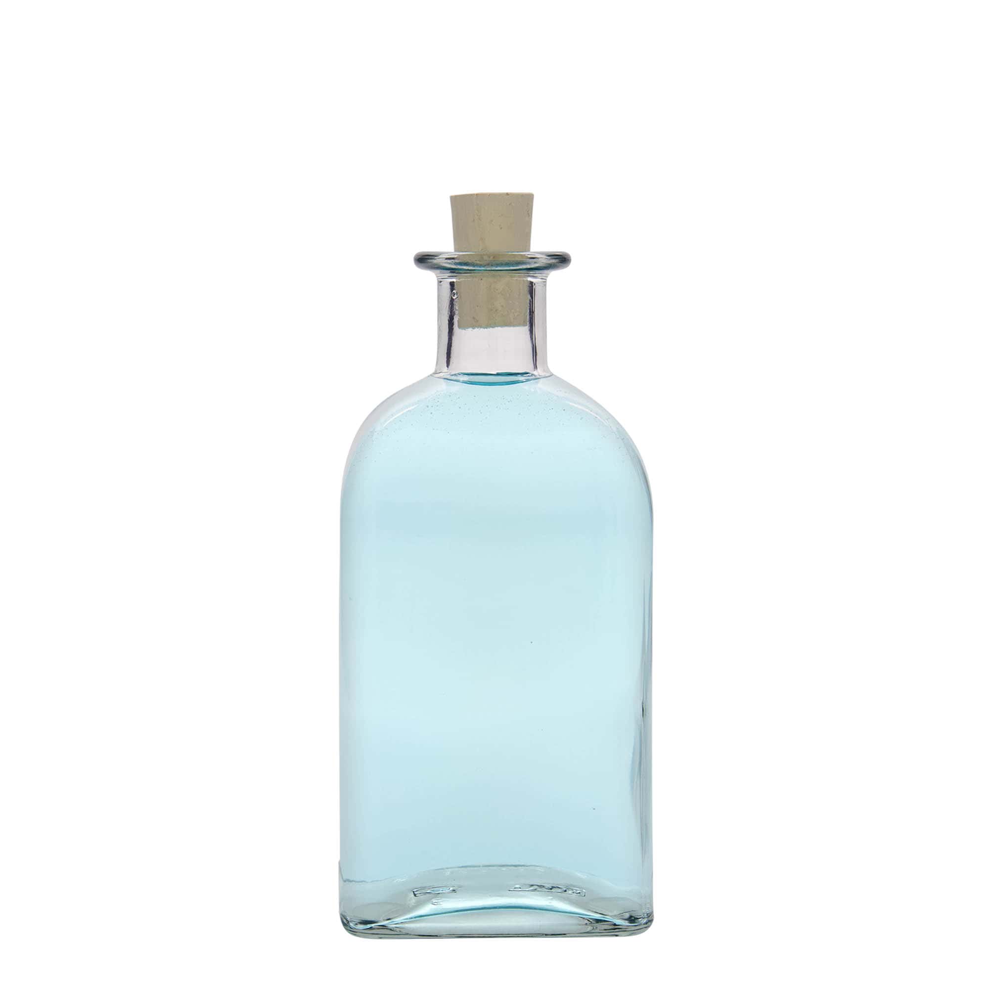 500 ml lasipullo Apotheker Carré, neliömäinen, suuaukko: korkki