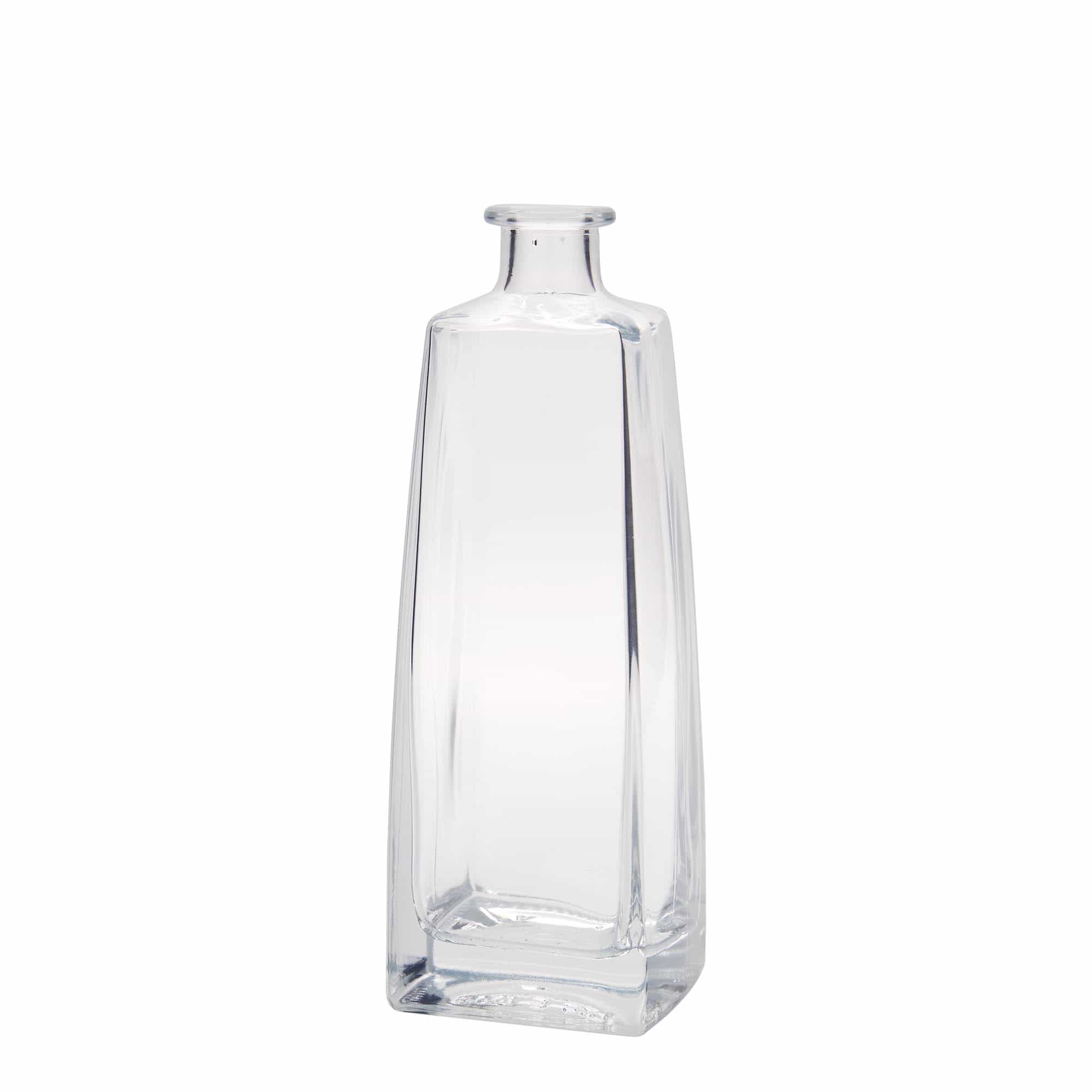 500 ml lasipullo 'Timmy', nelikulm., suu: korkki