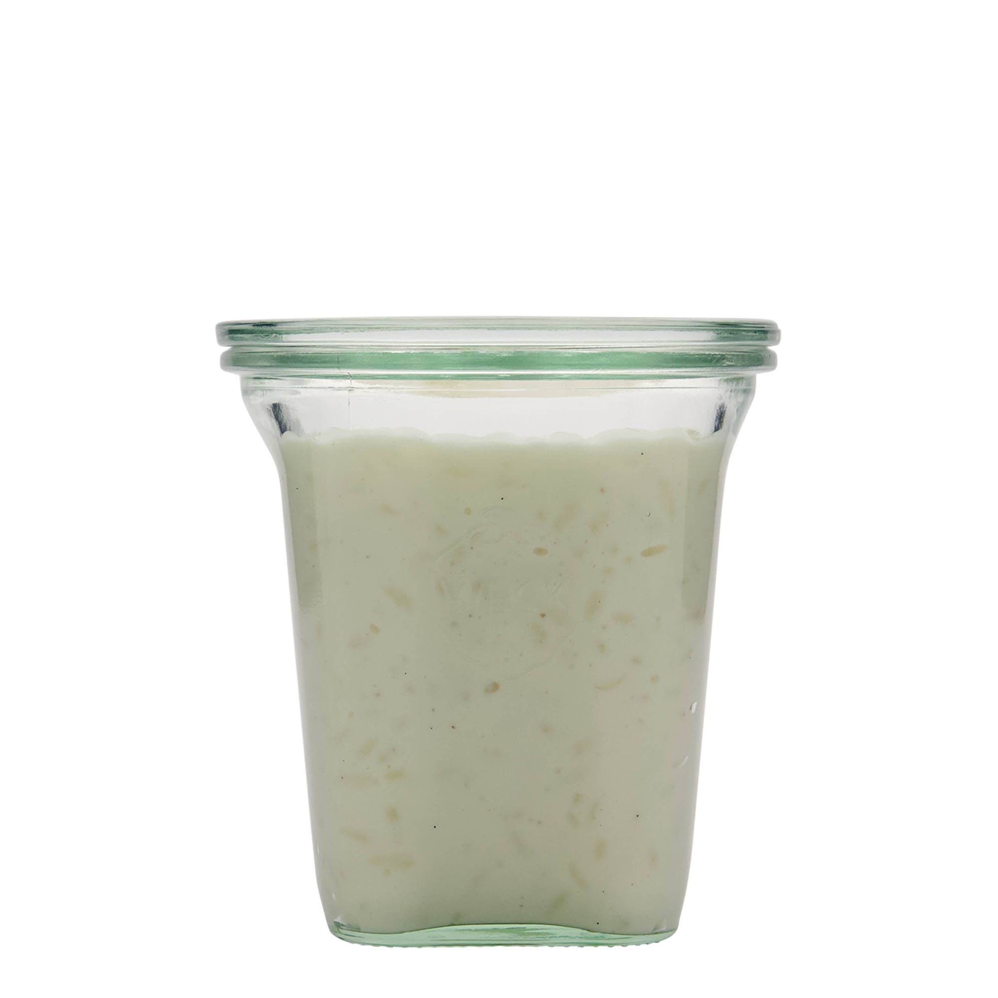 545 ml WECK-nelikulmainen lasi, neliö, suuaukko: pyöreä reuna