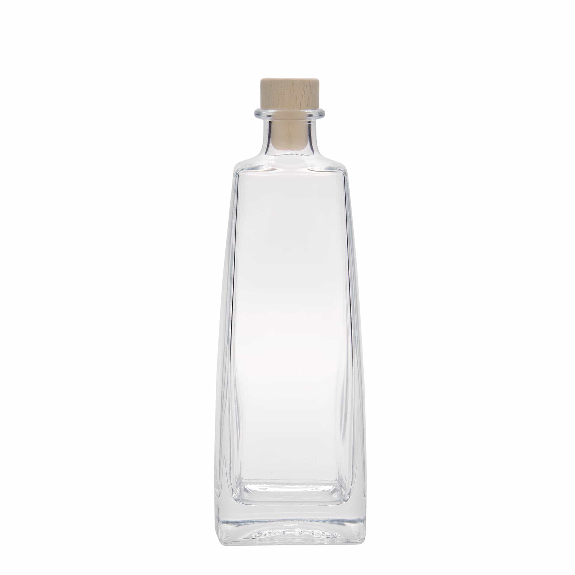 500 ml lasipullo 'Timmy', nelikulm., suu: korkki