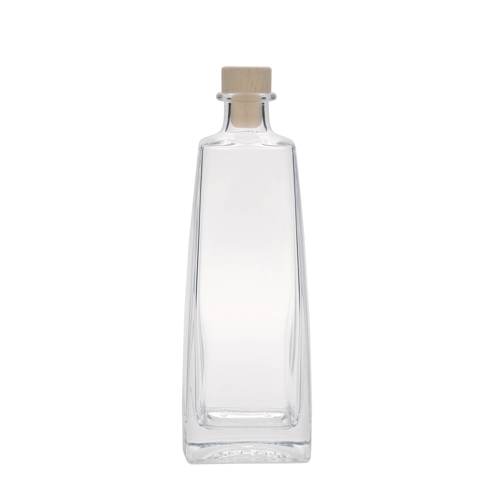 500 ml lasipullo 'Timmy', suorakaide, suuaukko: korkki