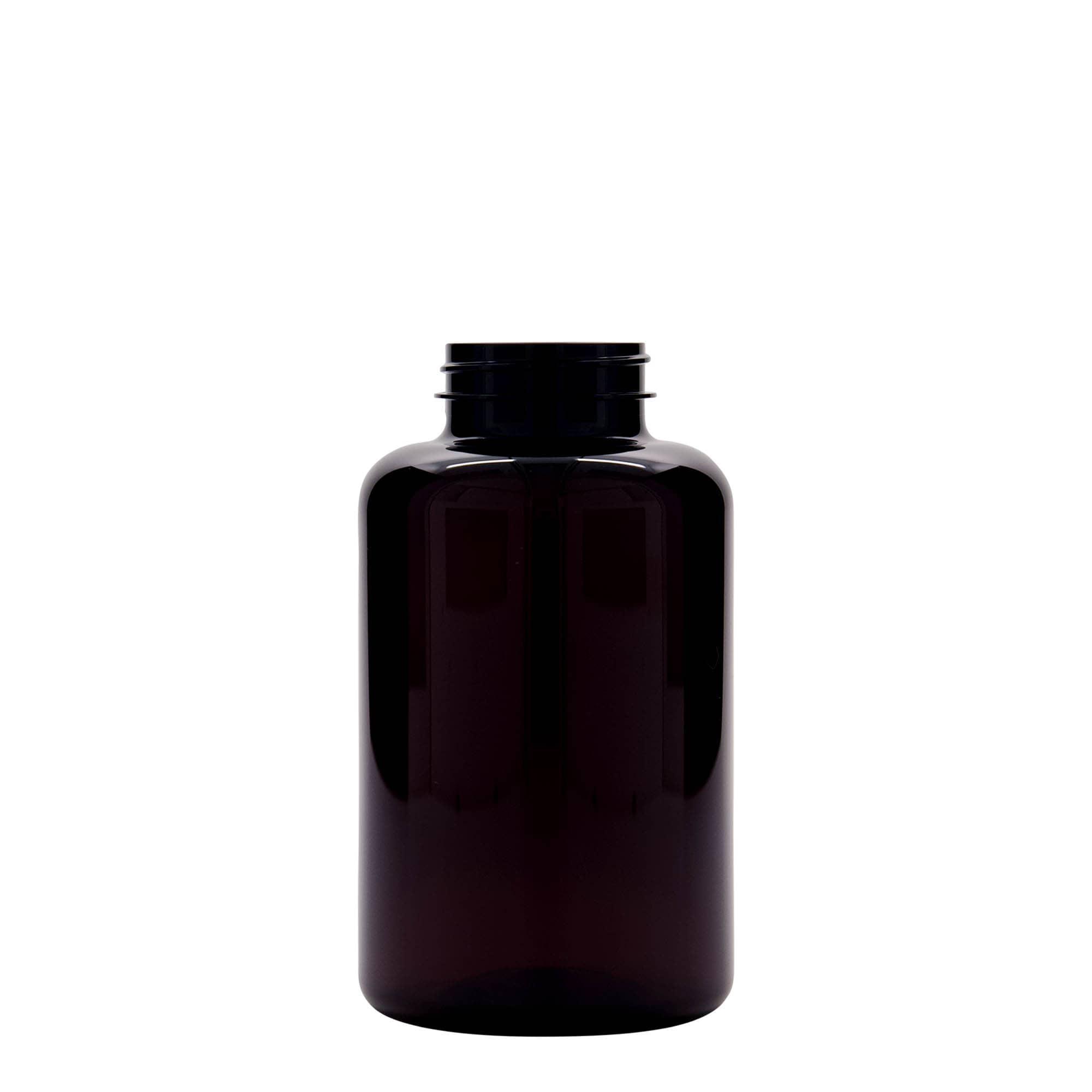 500 ml PET-pullo, muovia, ruskea, suuaukko: 45/400