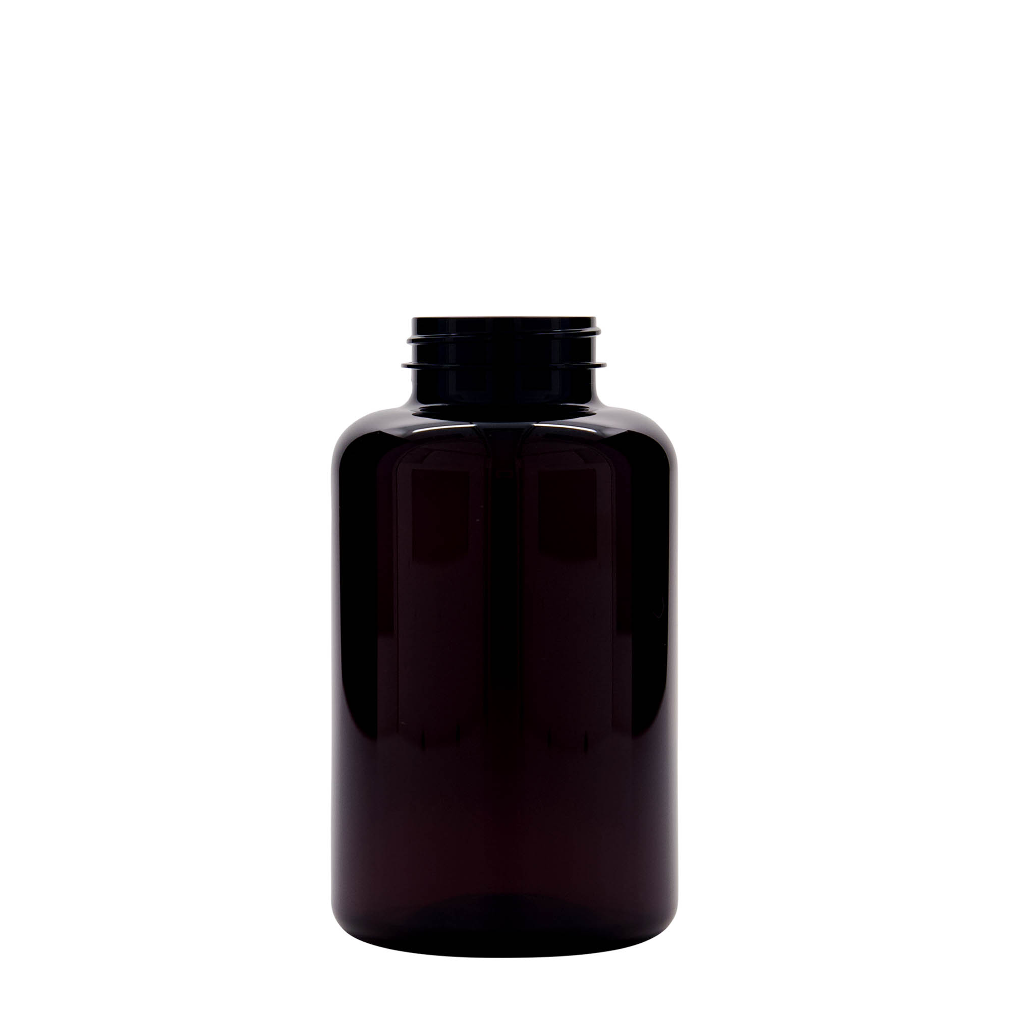 500 ml PET-pullo, muovia, ruskea, suuaukko: 45/400
