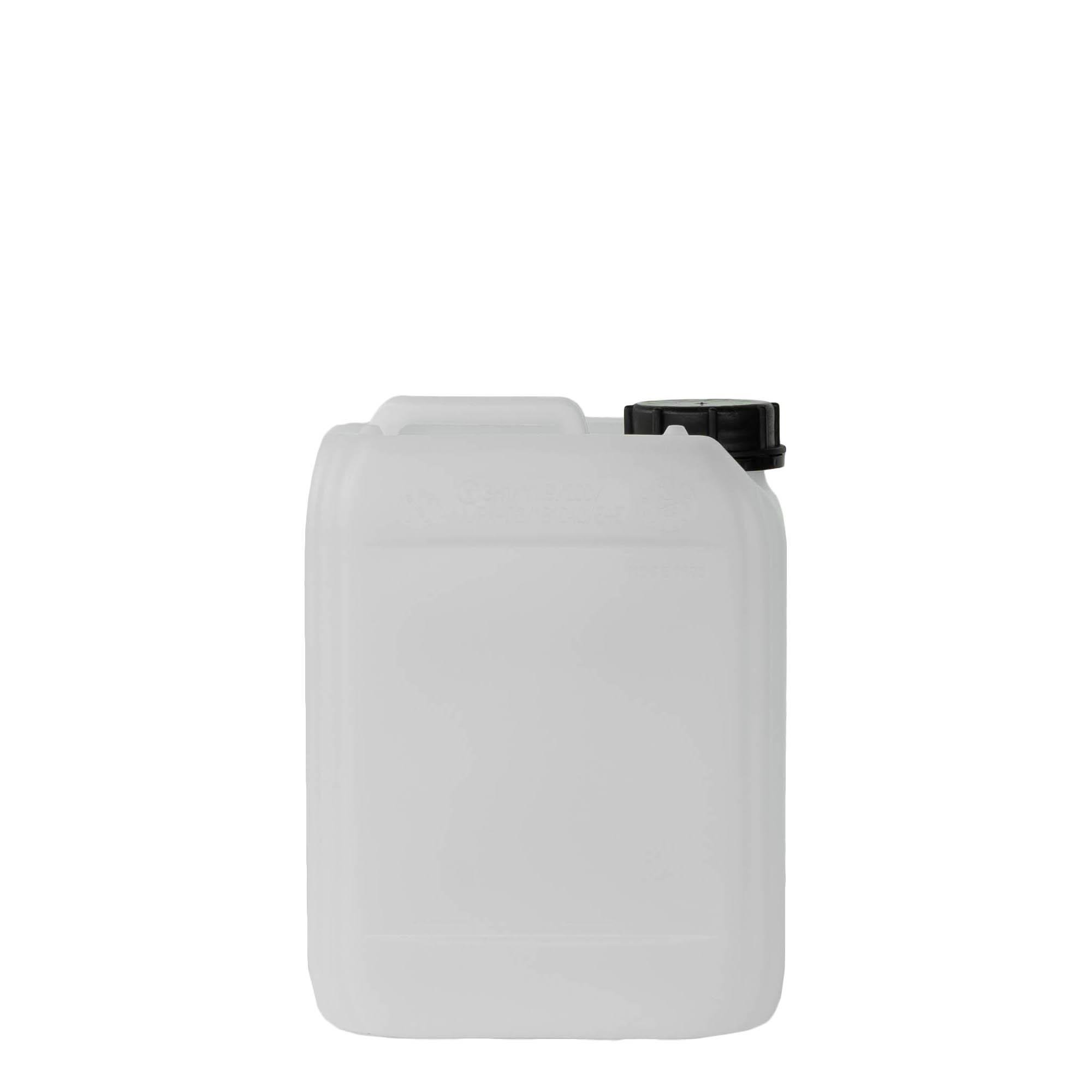 5 l kanisteri, suorakulmainen, HDPE-muovia, luonnonvärinen, suuaukon koko: ND 55