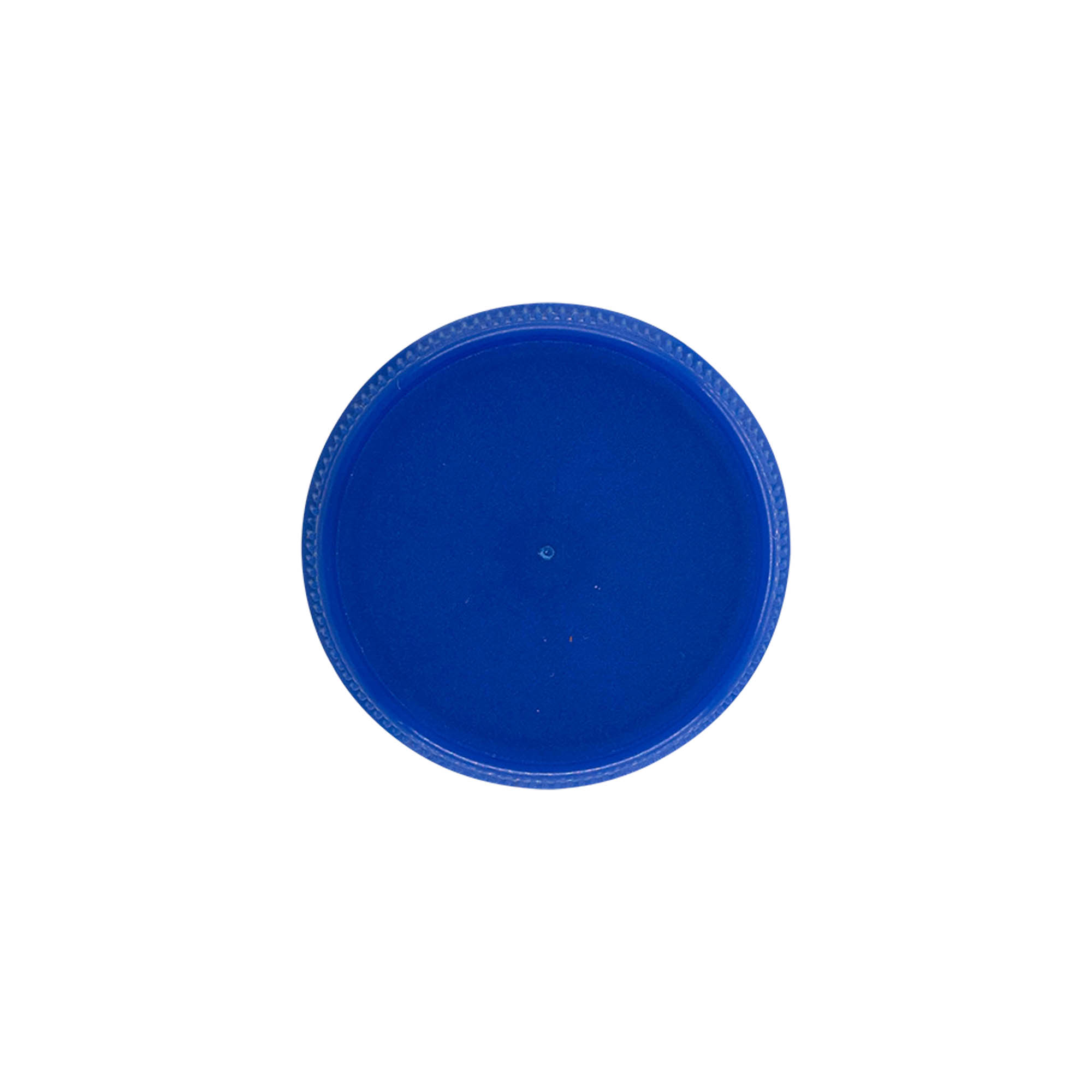 Kierrettävä suljin, kaksijuoksuinen kierre, PE-muovi, sininen, suulle: PET 38 mm