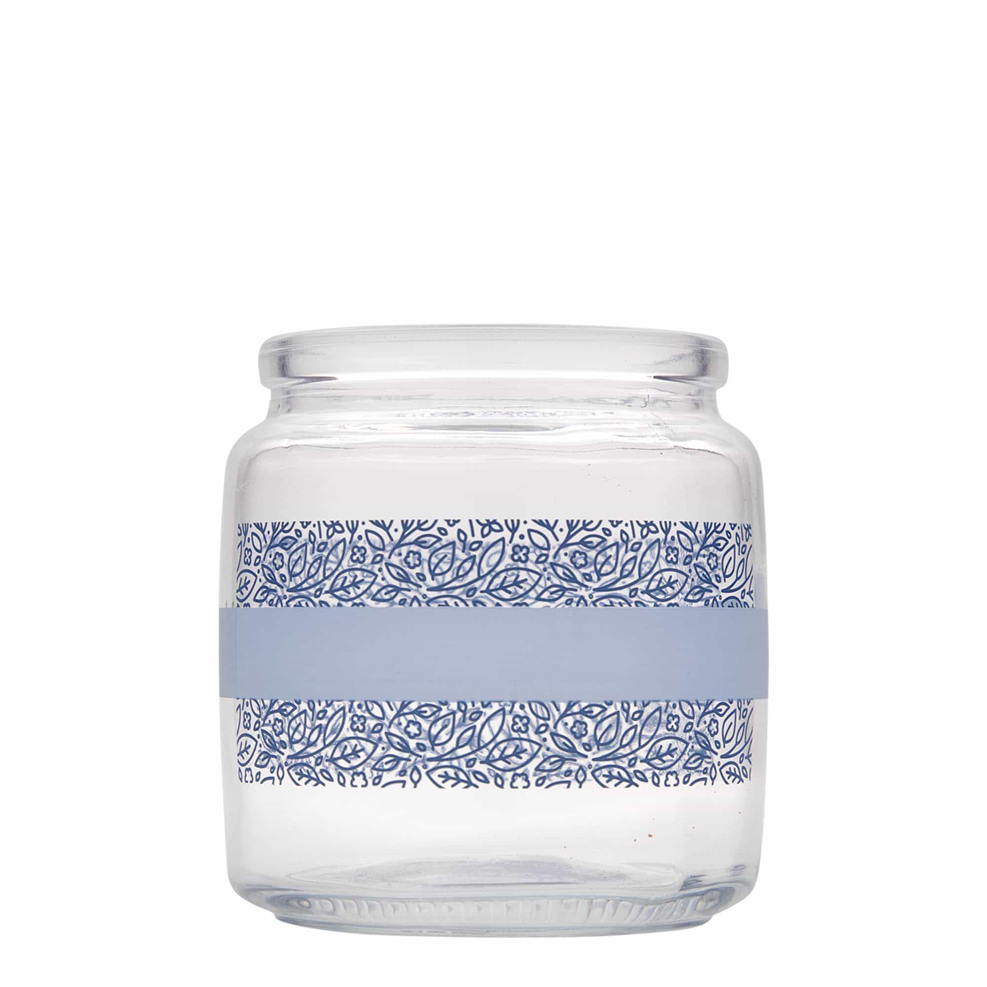 750 ml lasipurkki korkkikannella 'Giara', kuvio: Naturalmente blu, suu: korkki 750 ml lasipurkki korkkikannella 'Giara', kuvio: Naturalmente blu, suu: korkki