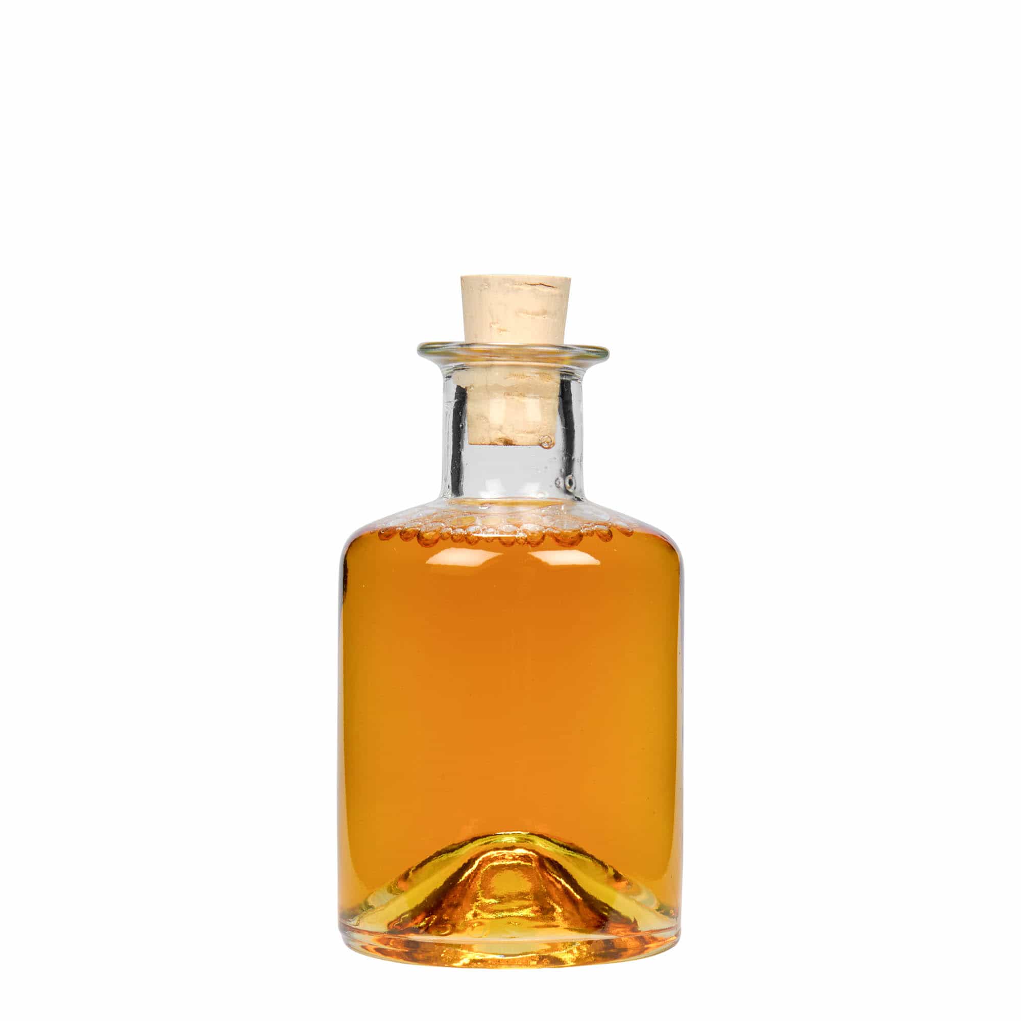 200 ml lasipullo apteekkarille, suuaukko: korkki